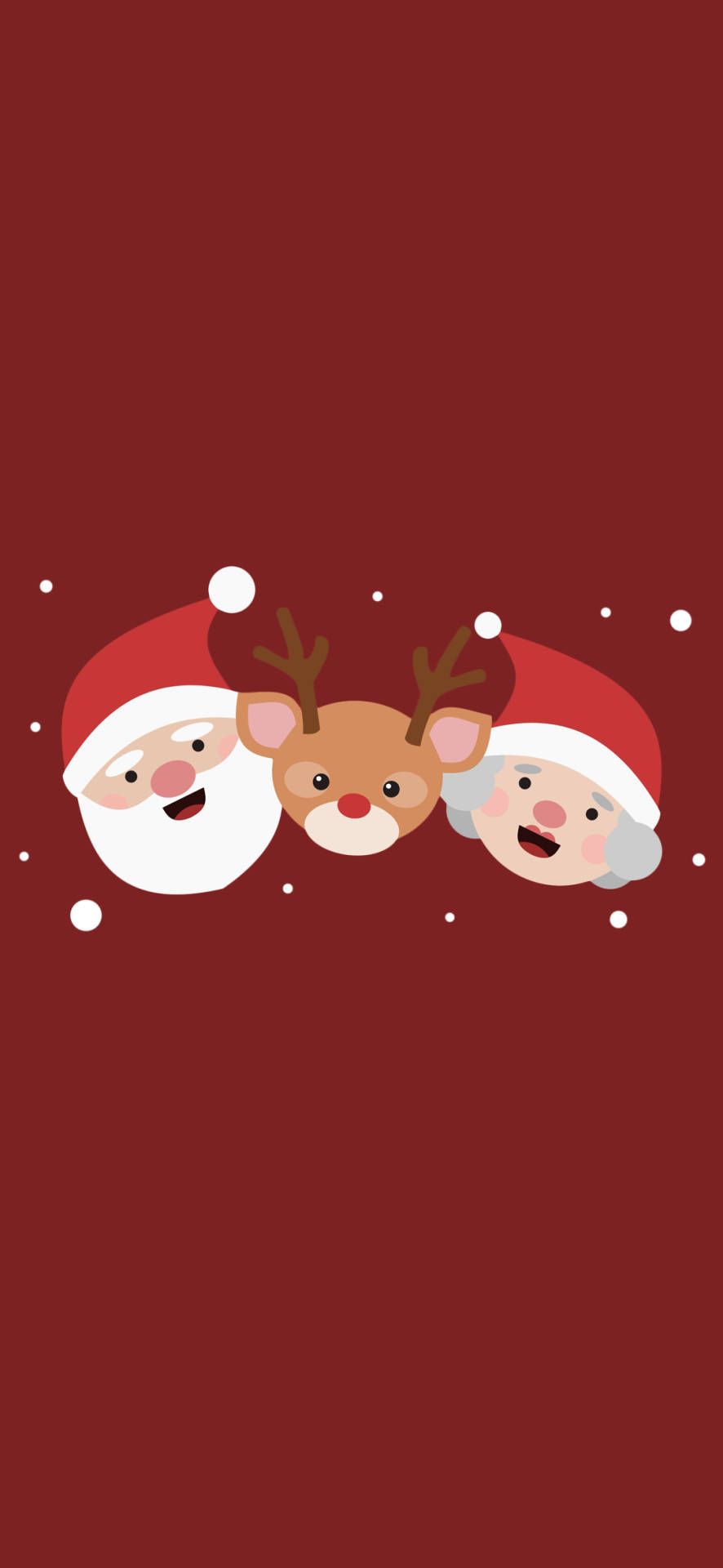 Enkelt julerensdyr og julemand Wallpapers