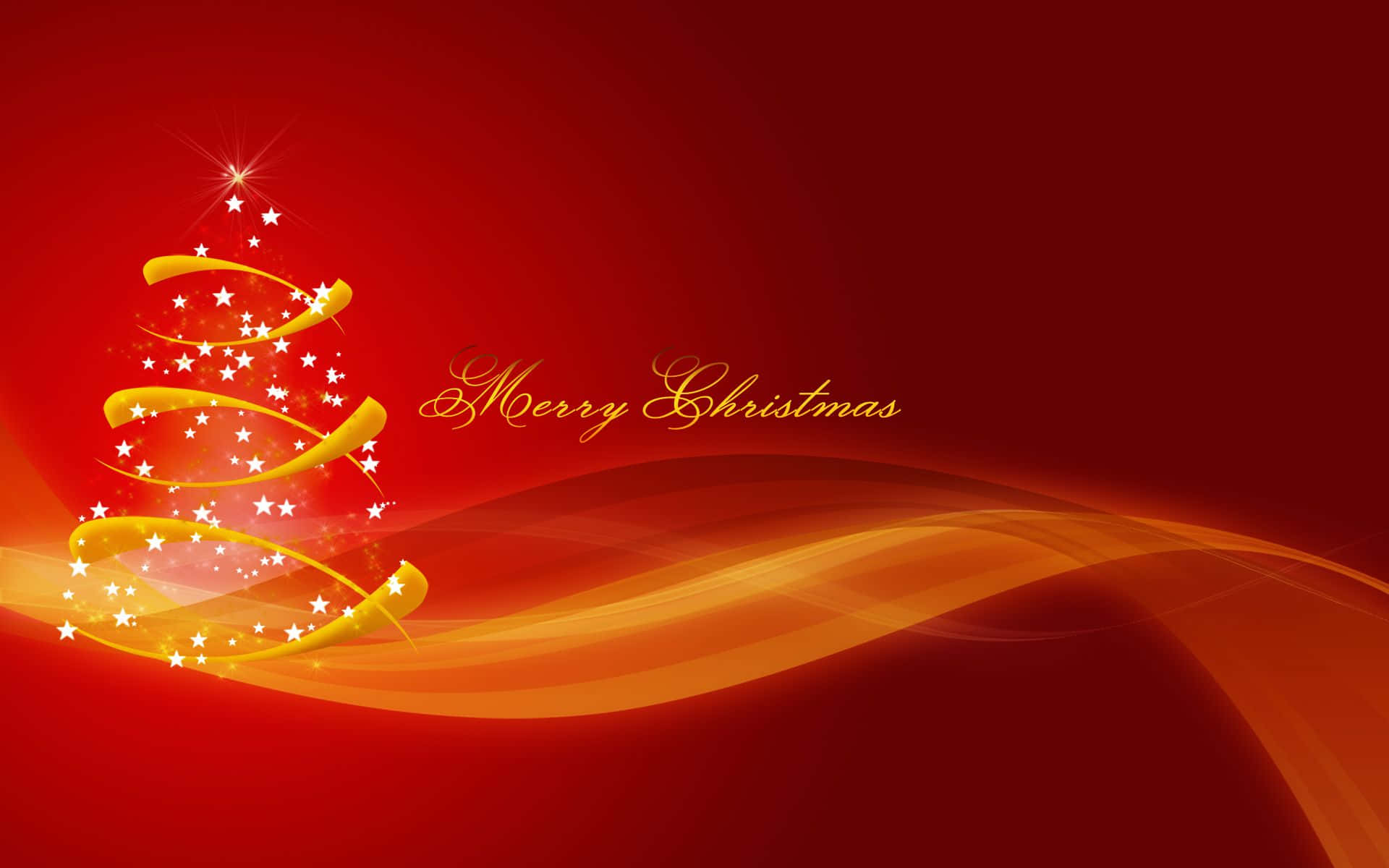 Enkelt rødt og gyldent juledesign til iPad Wallpapers