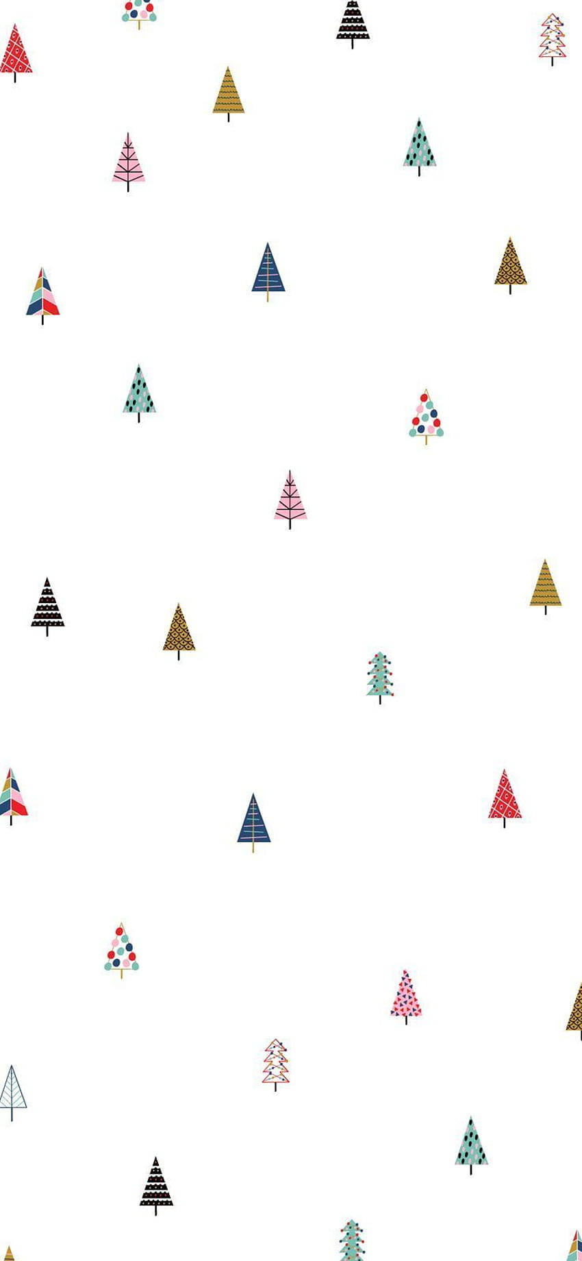 Enkle farverige juletræer Wallpapers