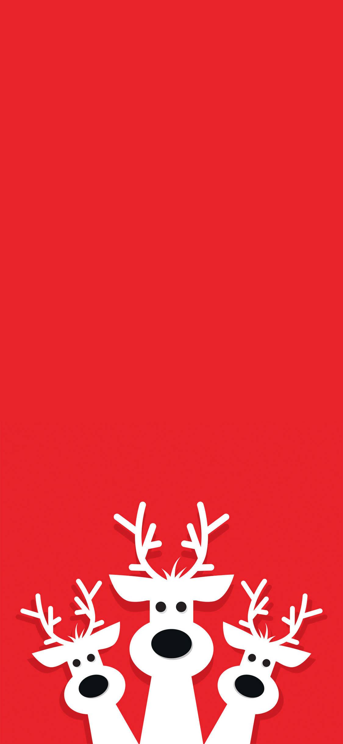 Enkle røde jule-reinsdyr Wallpapers