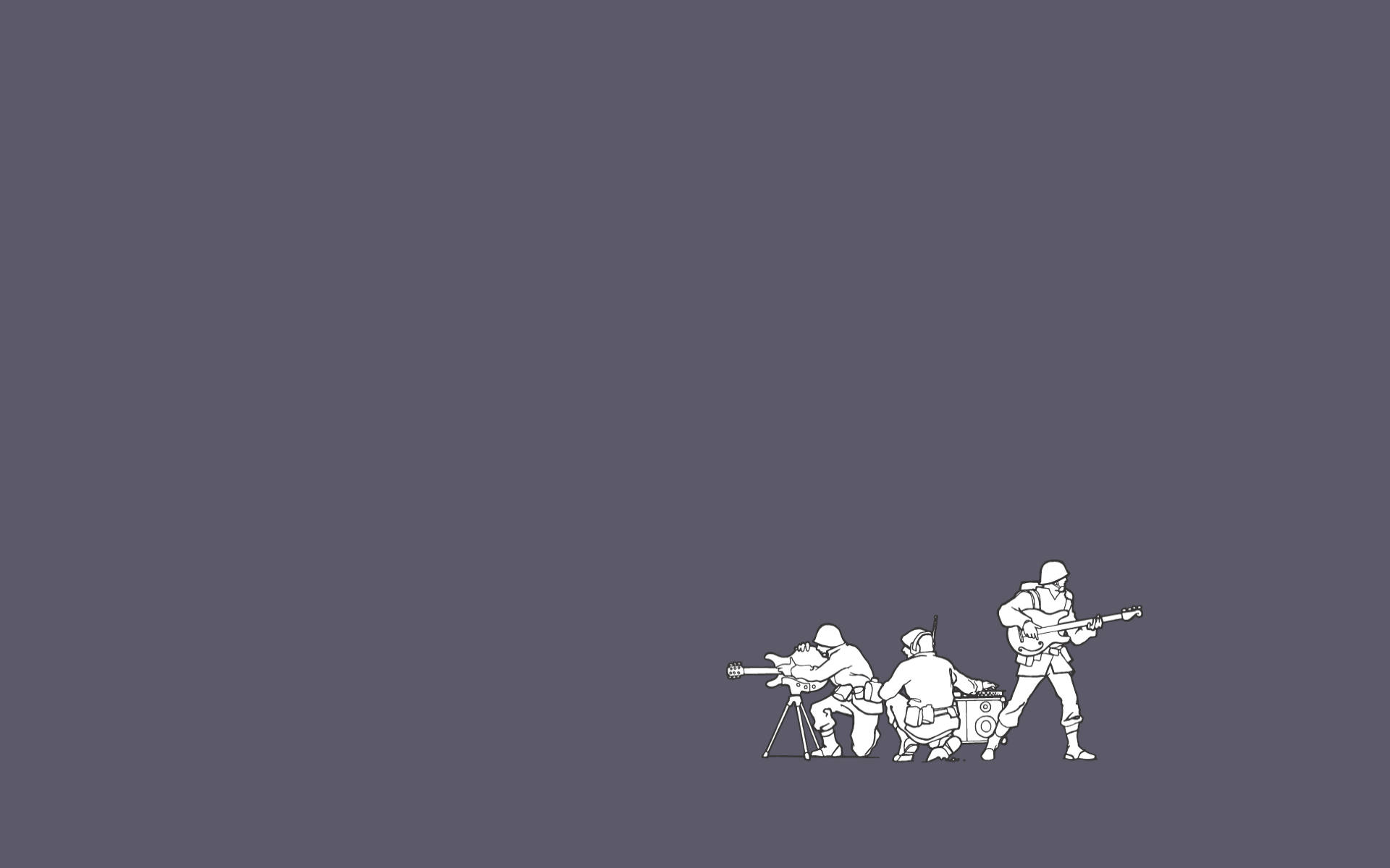 Enkle æstetiske musikersoldater Wallpapers