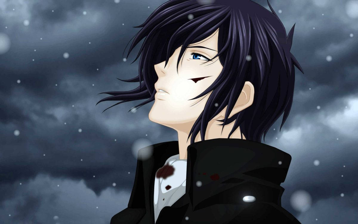 Ensom trist kantet anime-profilbillede Wallpapers