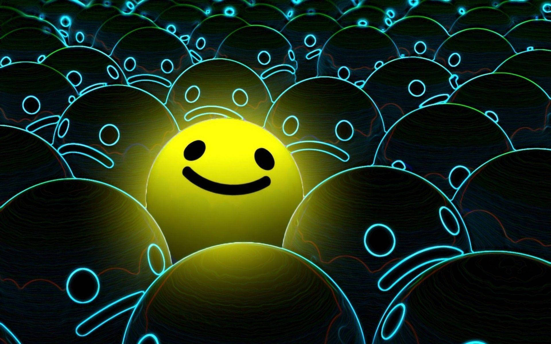 Ensomt neonsmil Wallpapers