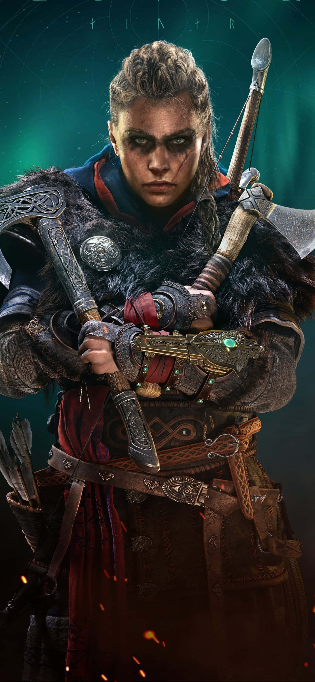 Episk Assassin's Creed Valhalla Wallpaper til iPhone XS Max Wallpapers