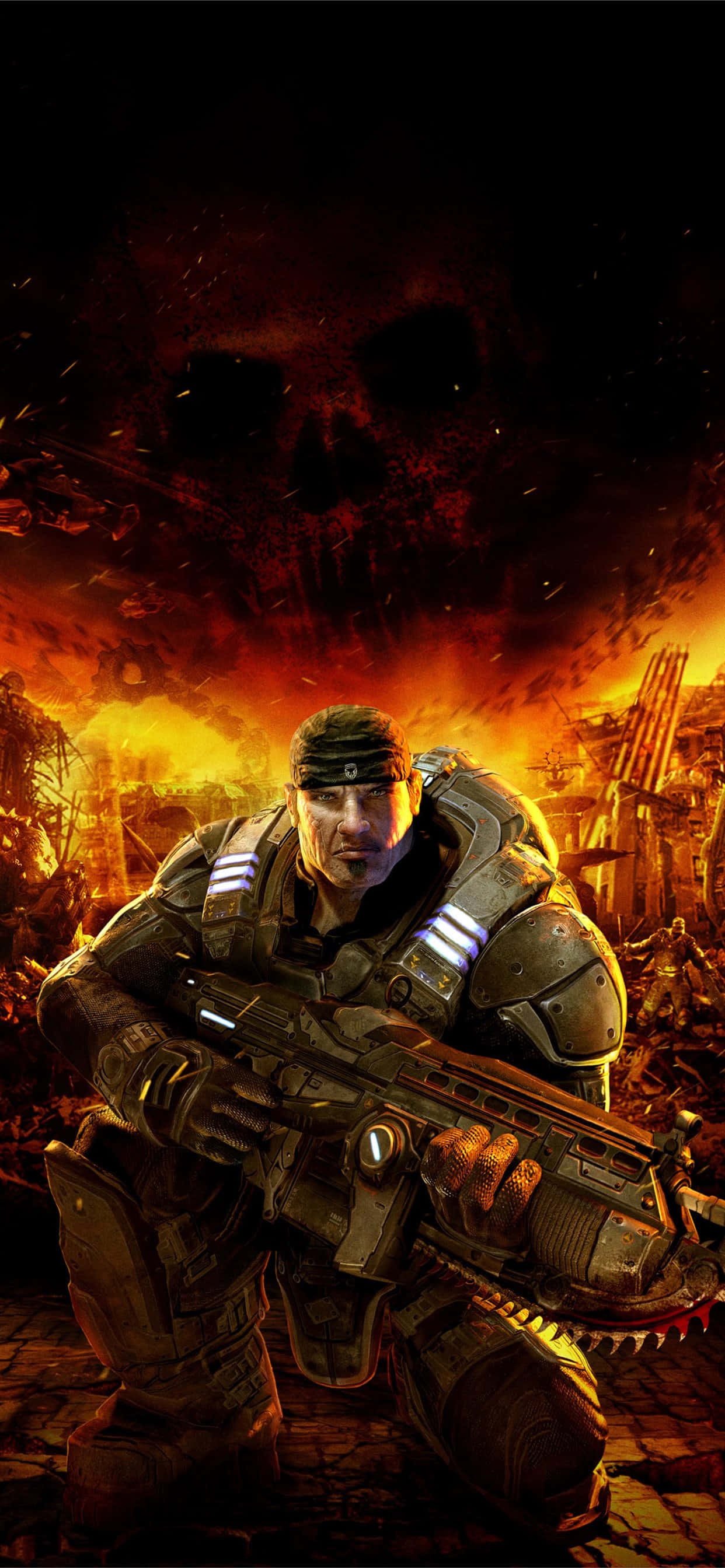 Episk Kamp Scene - Gears of War 5 Wallpaper til iPhone XS Wallpapers