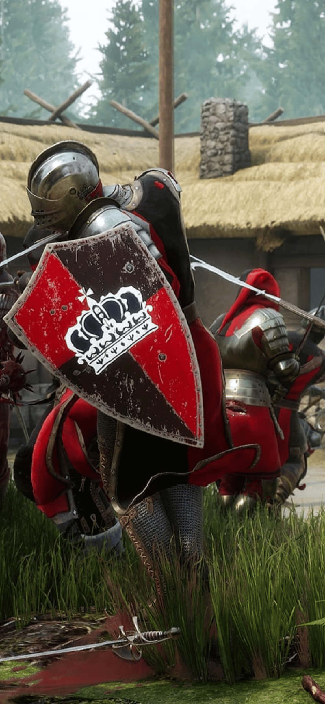Episk Kamp Scene fra Mordhau på iPhone XS Wallpapers