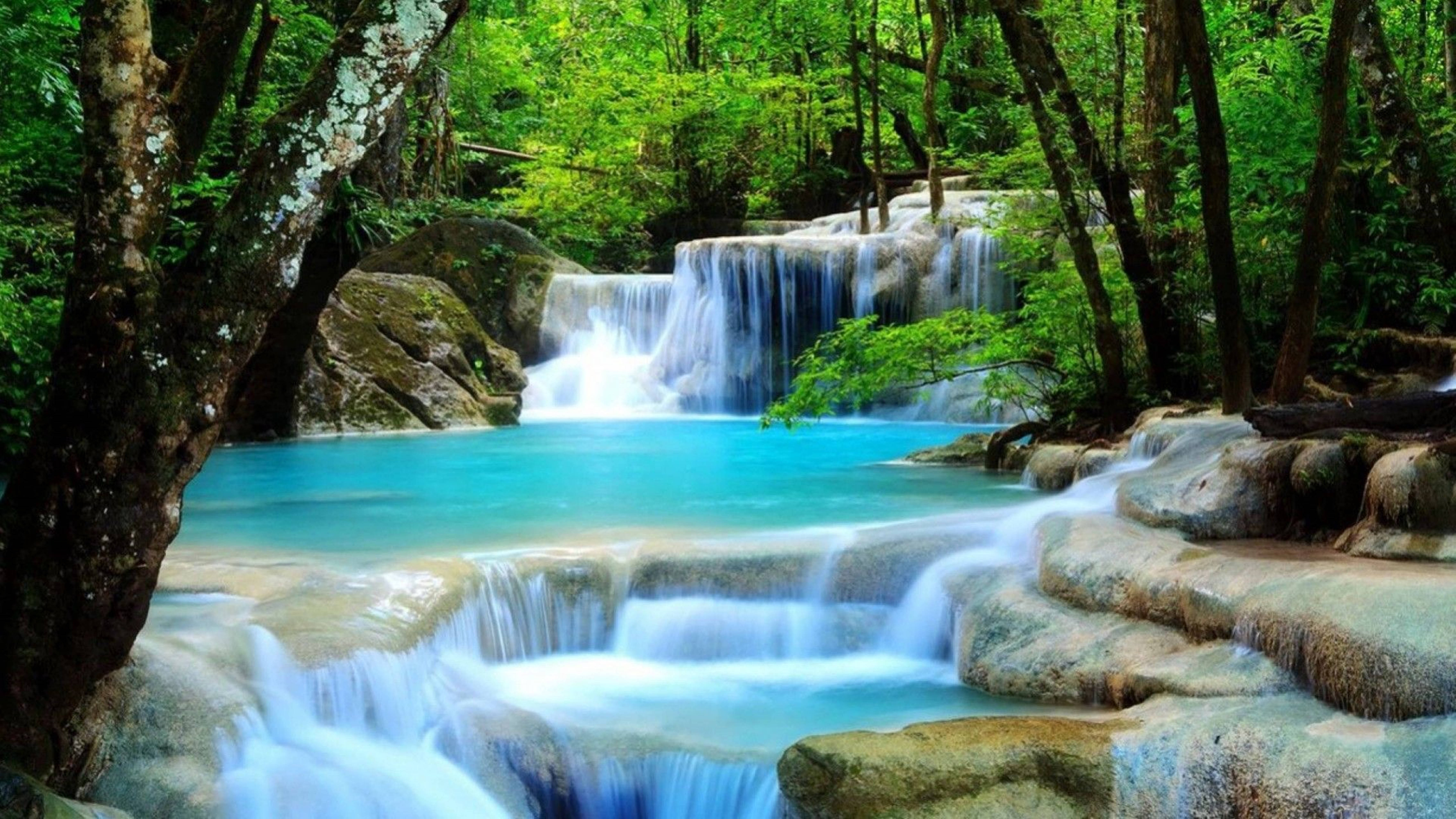 Erawan National Park HD Vandfald Wallpapers
