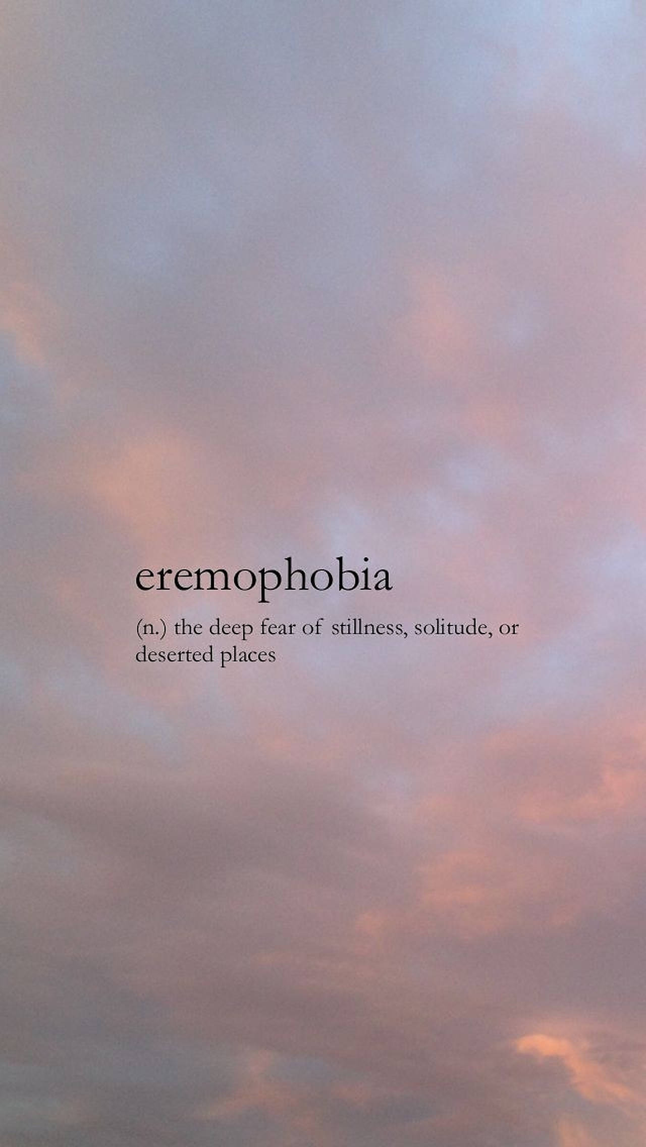 Eremophobia æstetiske ord Wallpapers