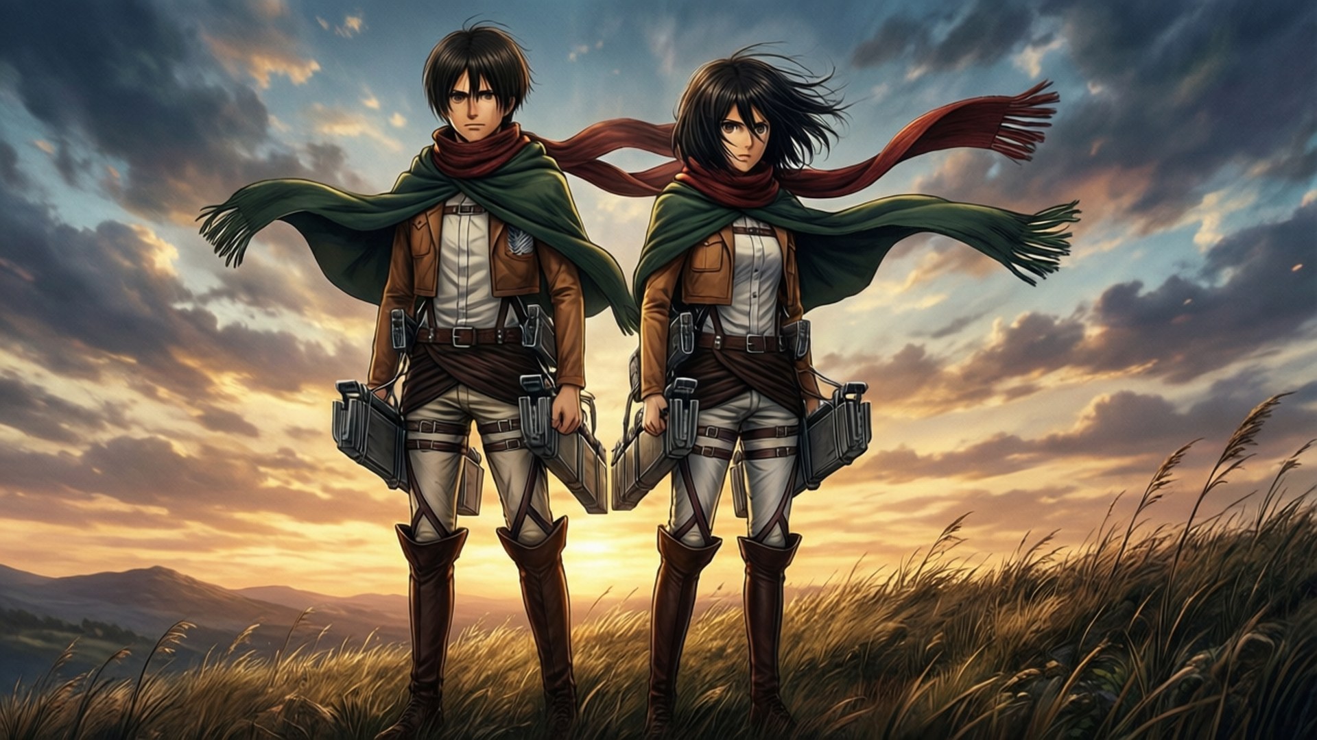 Eren og Mikasa Wallpapers