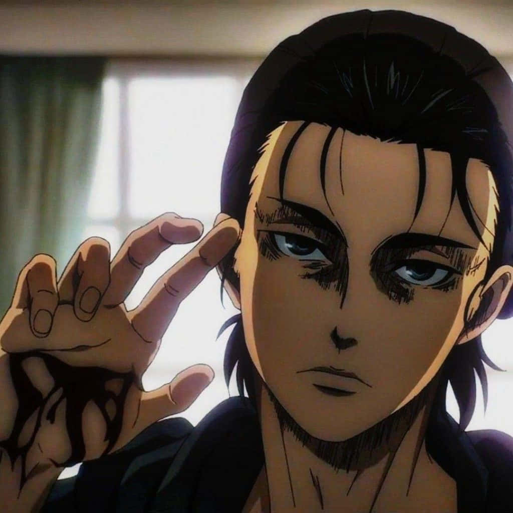 Eren Yeager PFP med blodig hånd Wallpapers