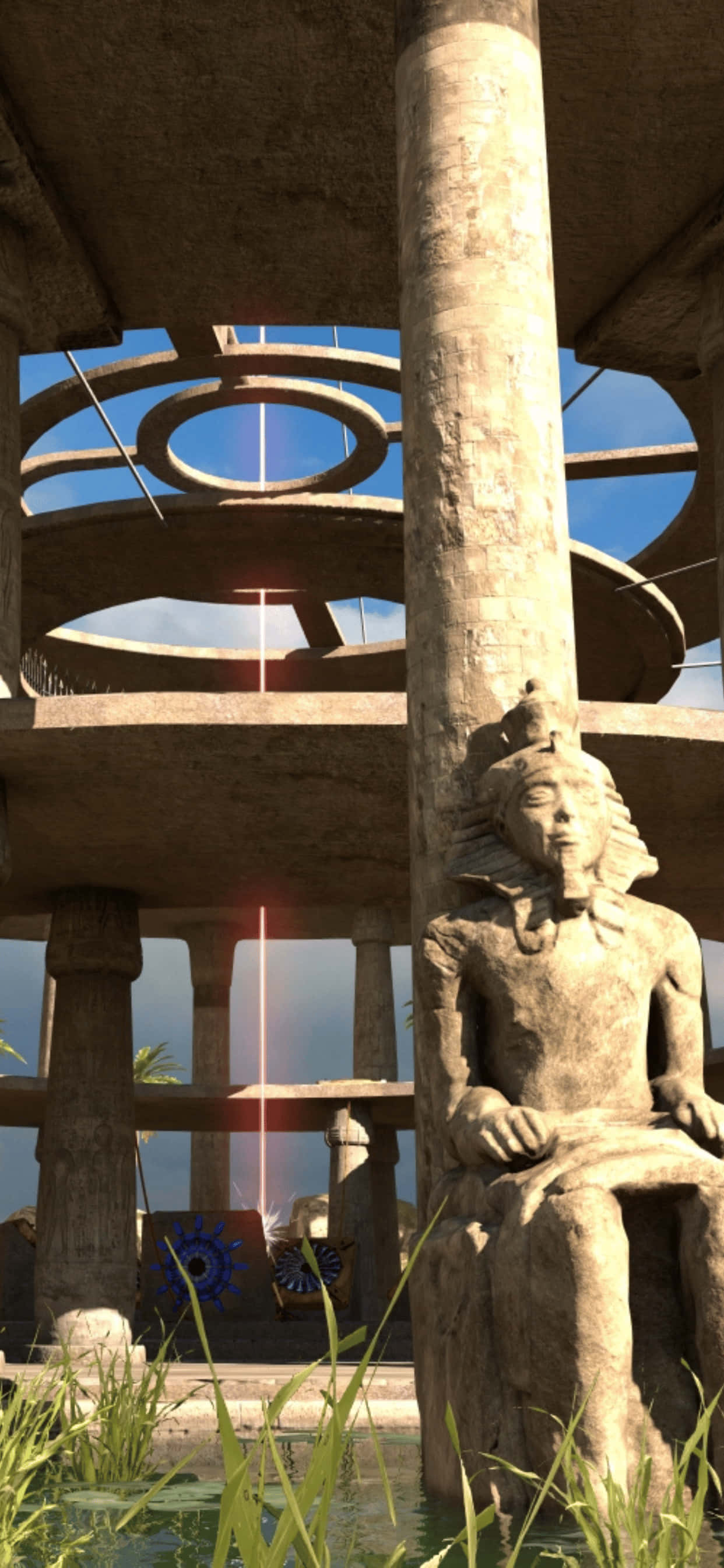 et 3d-billede af en gammel egyptisk struktur Wallpapers