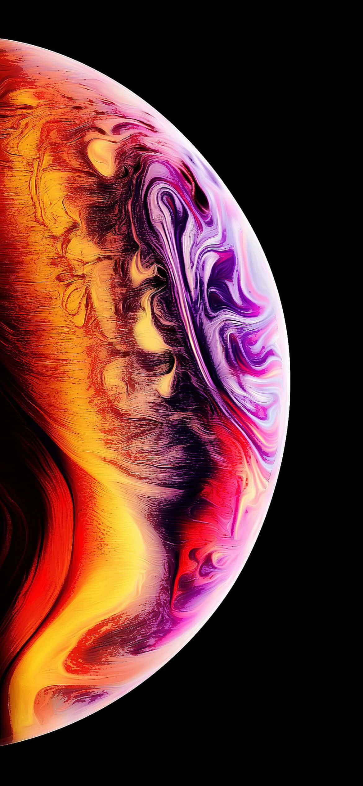 et abstrakt billede af en farverig Apple iPhone XS Wallpapers