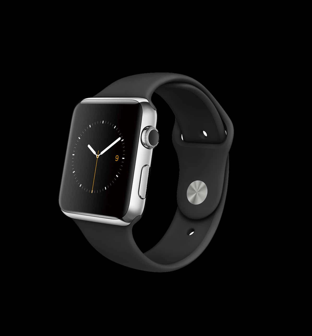 et Apple Watch vises mod en sort baggrund Wallpapers