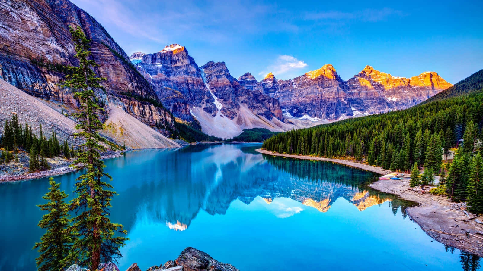 Et betagende landskab af Laplands rolige vintereventyrland Wallpapers