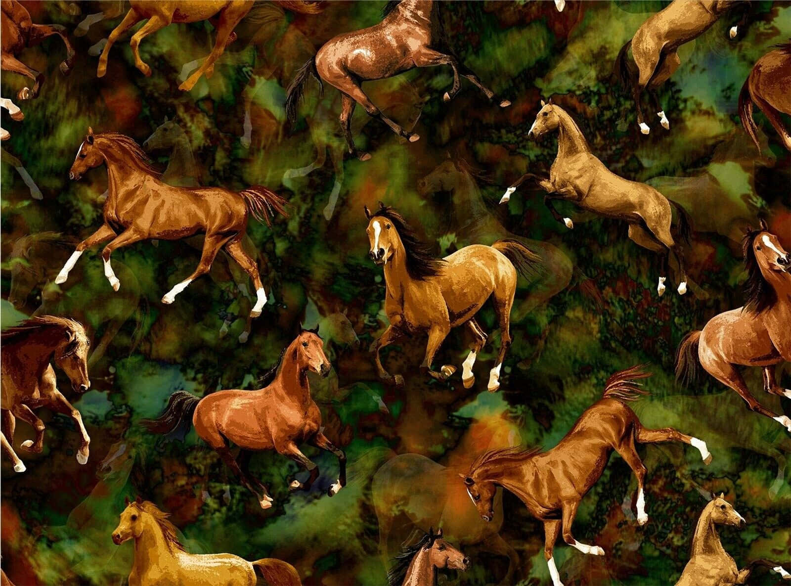 et billede af heste der løber på en mark Wallpapers