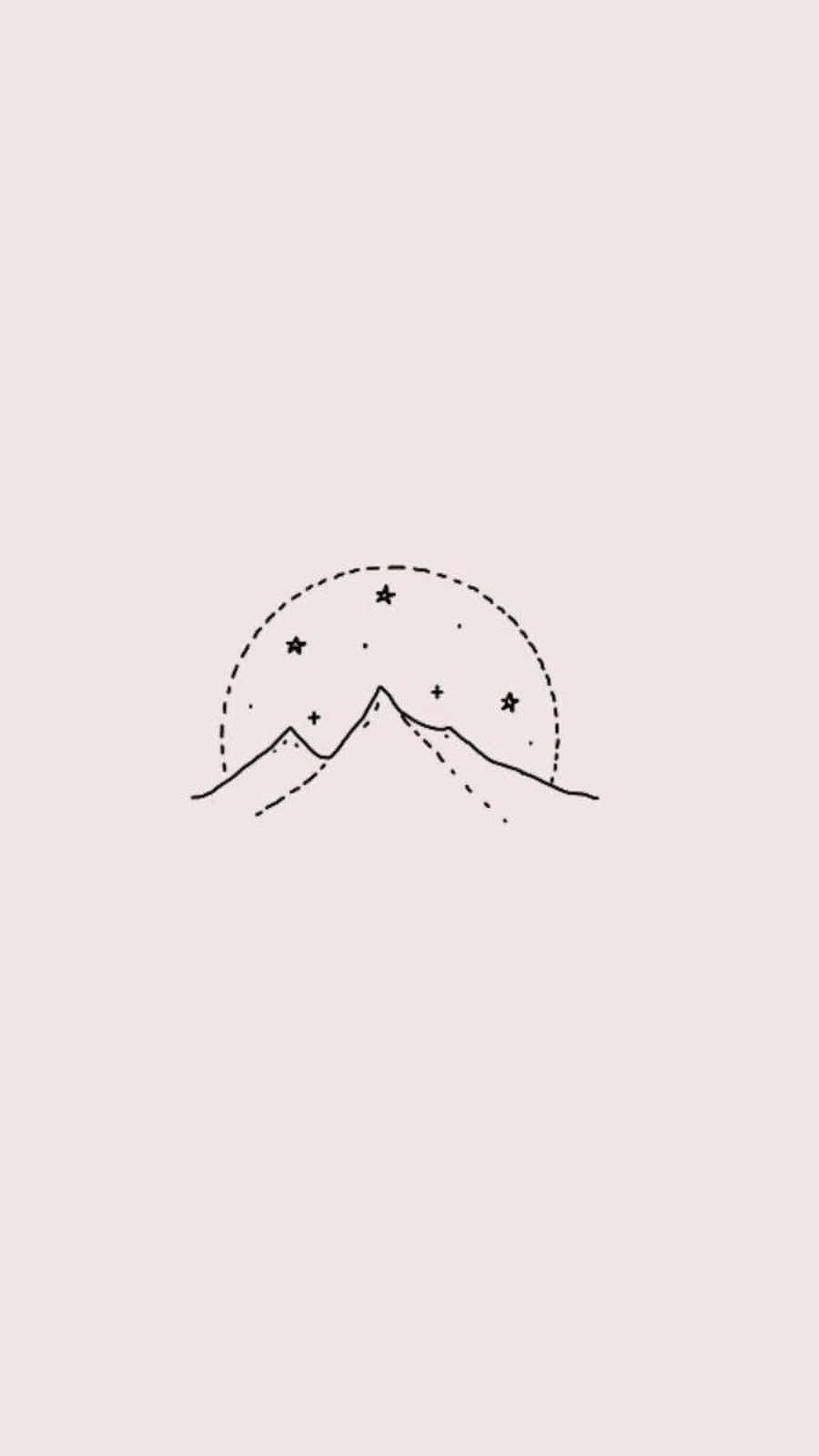Et bjerg med stjerner på himlen Wallpapers