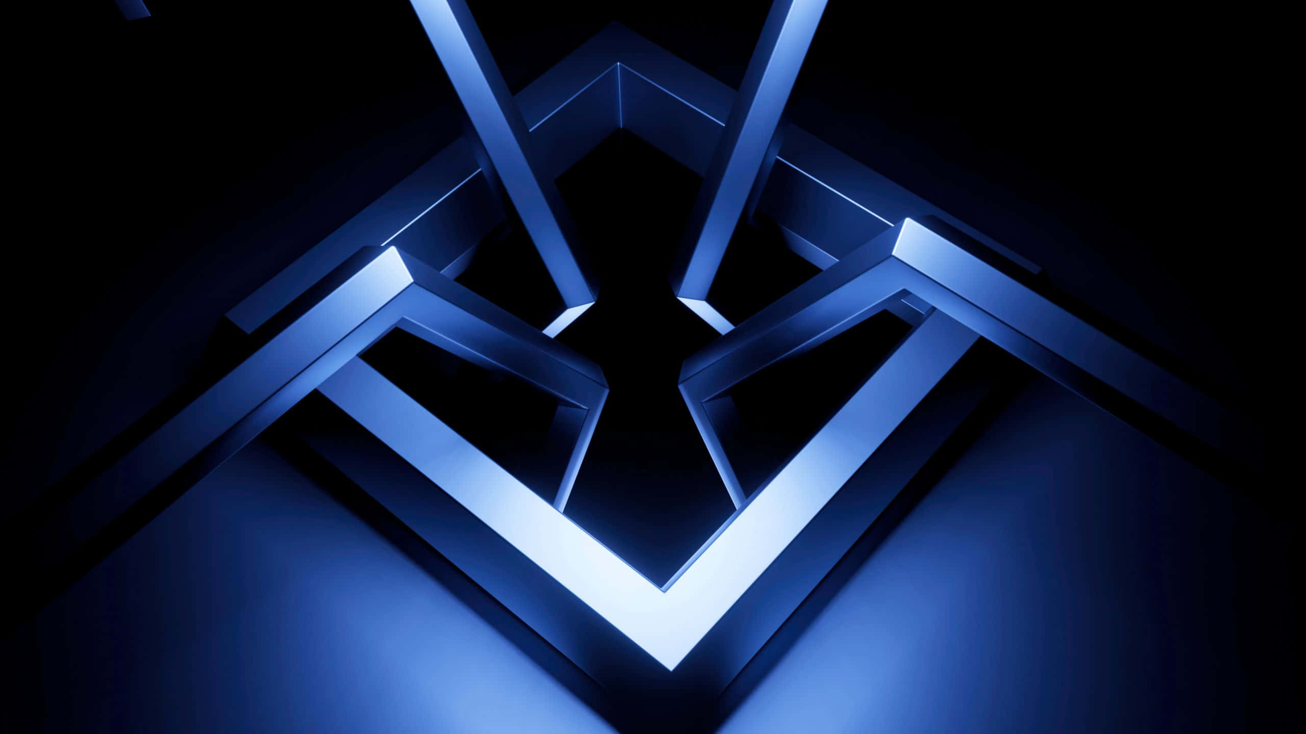 Et blåt logo med et blåt lys, der skinner igennem det Wallpapers
