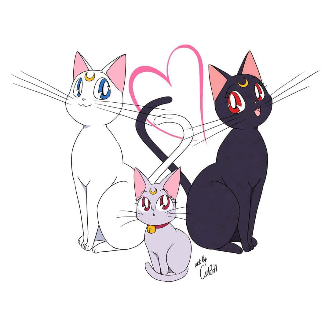 Et blidt hjerte i en vild krop - Anime Cat Wallpapers