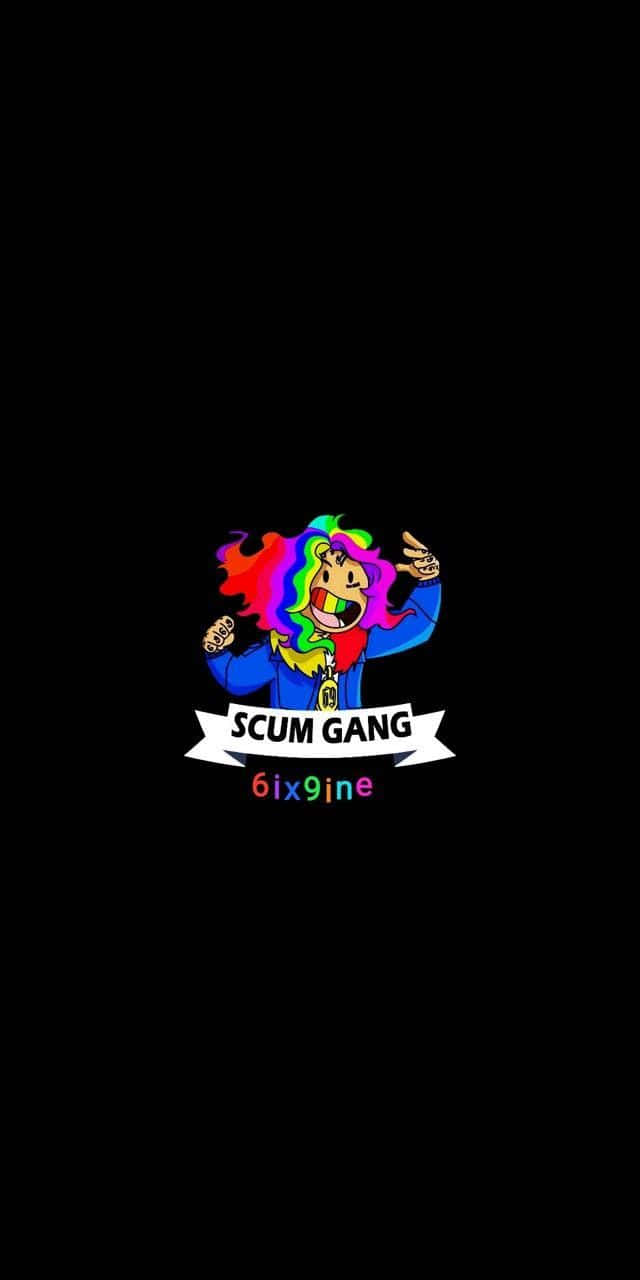 et farverigt logo for scum gangs Wallpapers