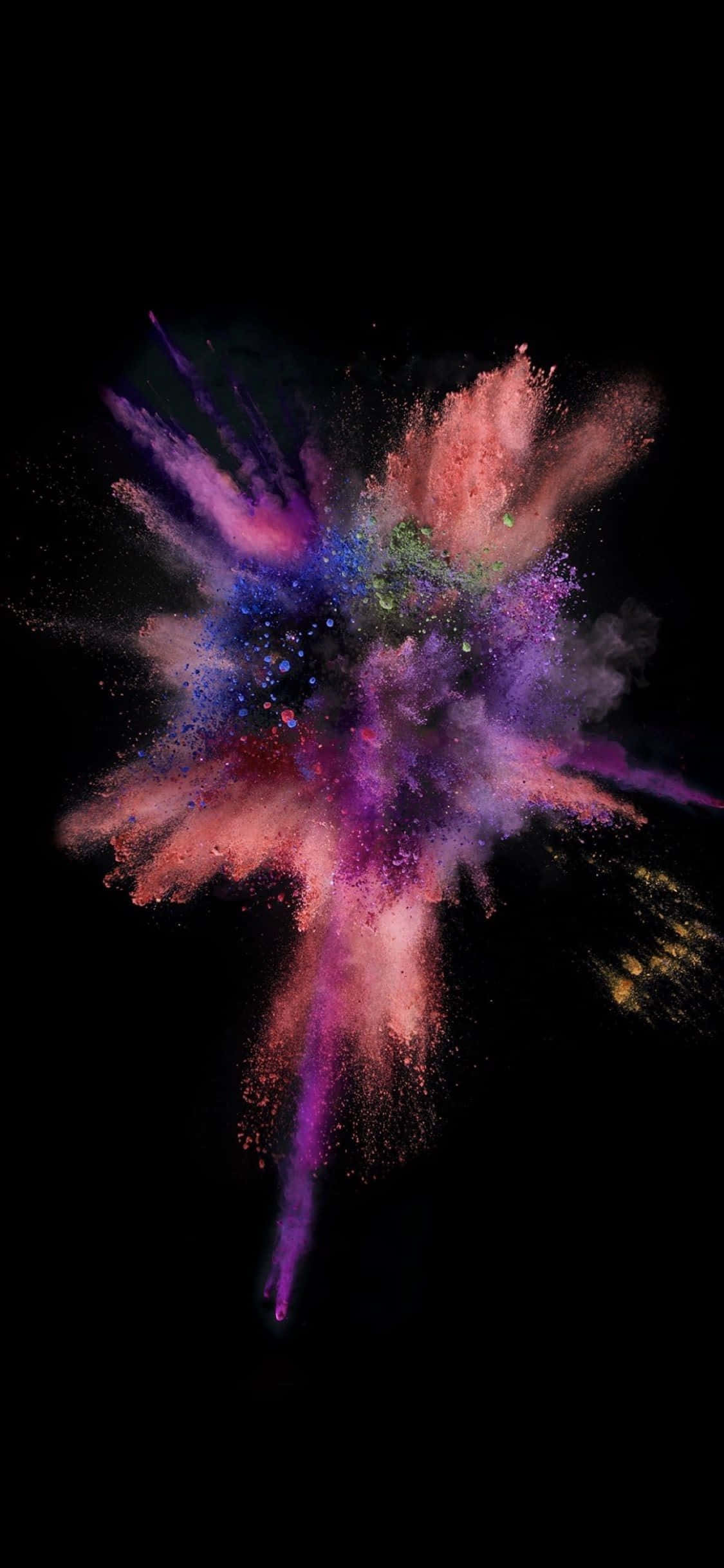 et farverigt pulvereksplosion på en sort baggrund Wallpapers