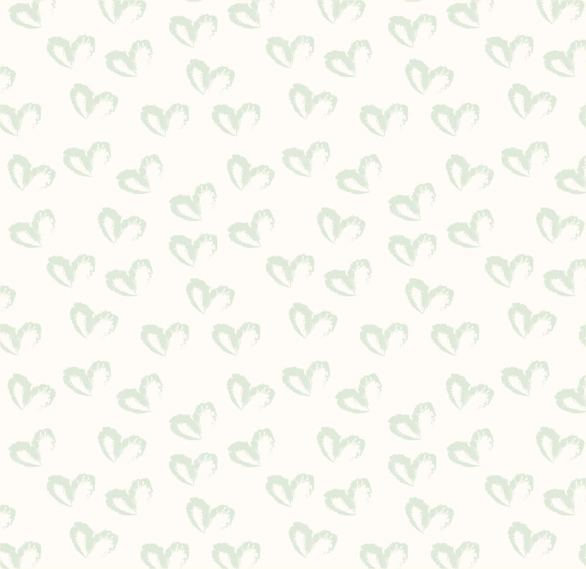 et grønt og hvidt mønster med hjerter Wallpapers