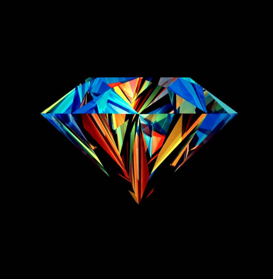 Et iøjnefaldende og cool 3D-diamant Wallpapers