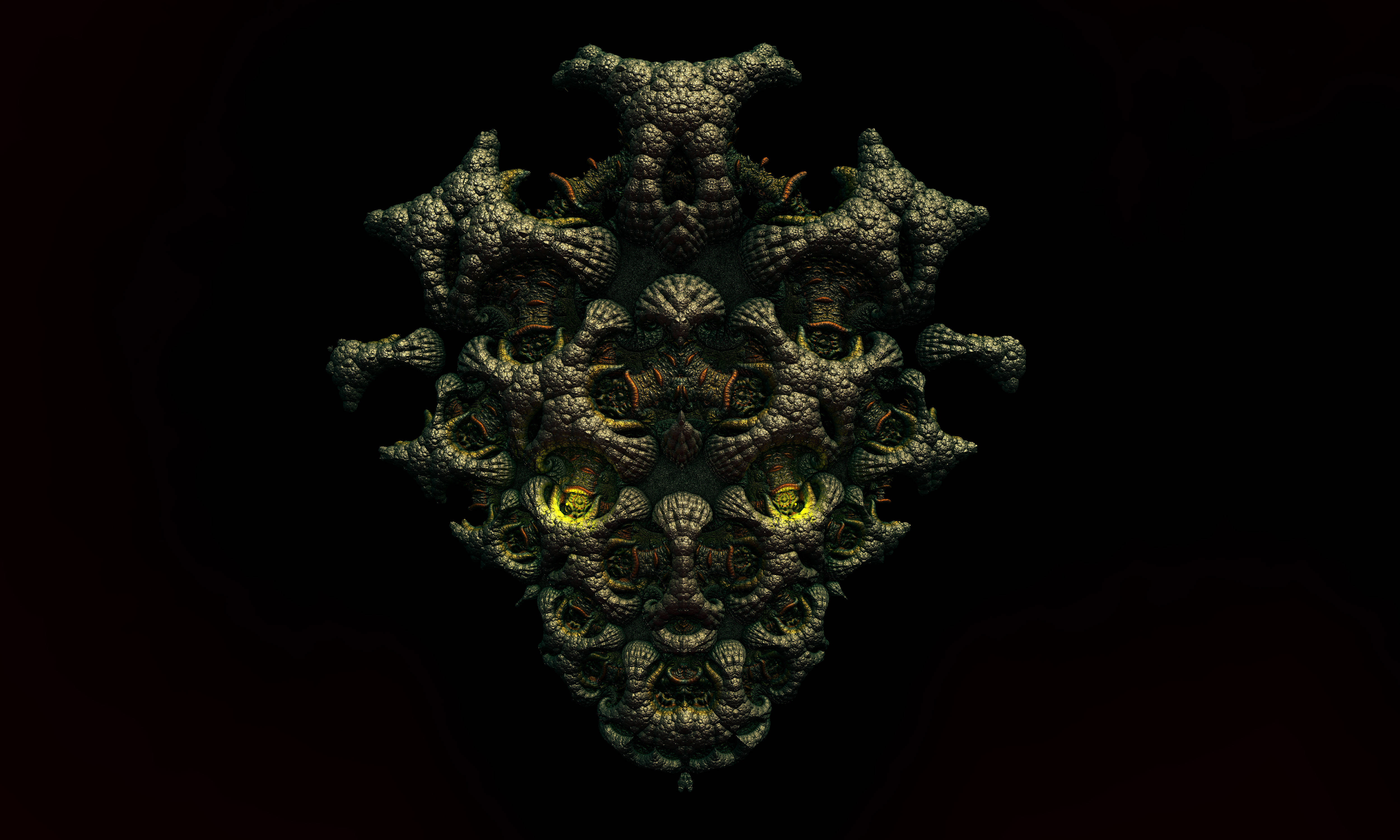Et indviklet designet 3D-objekt Wallpapers