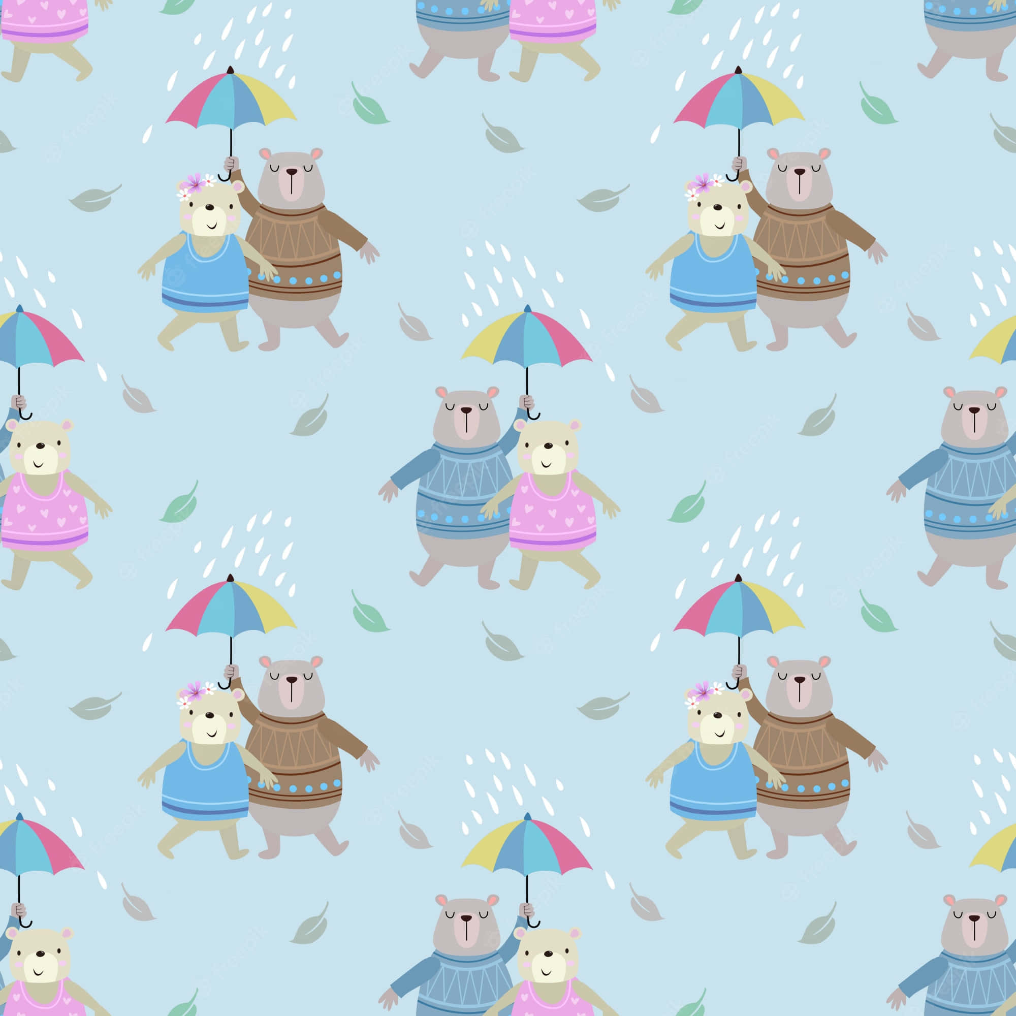 Et intimt øjeblik i regnen Wallpapers