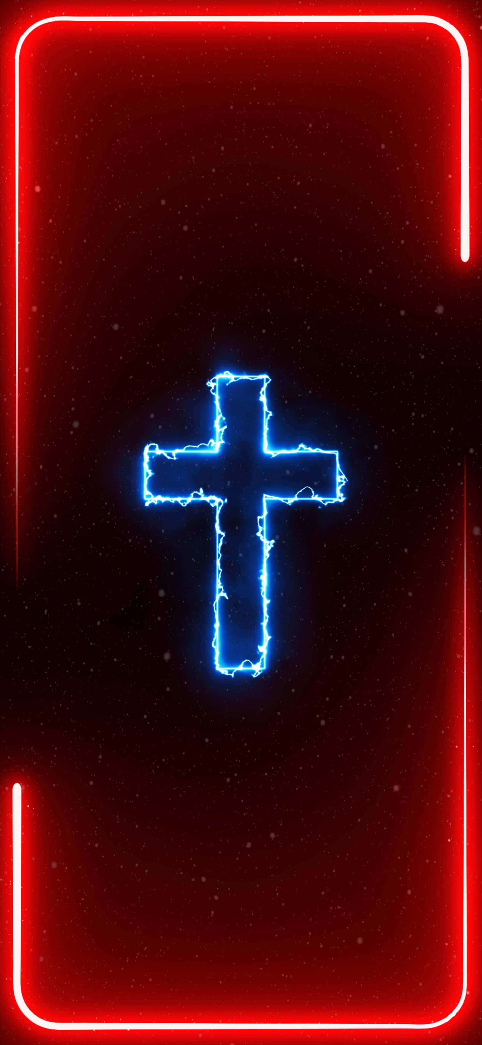 et kors med et blåt lys i baggrunden Wallpapers