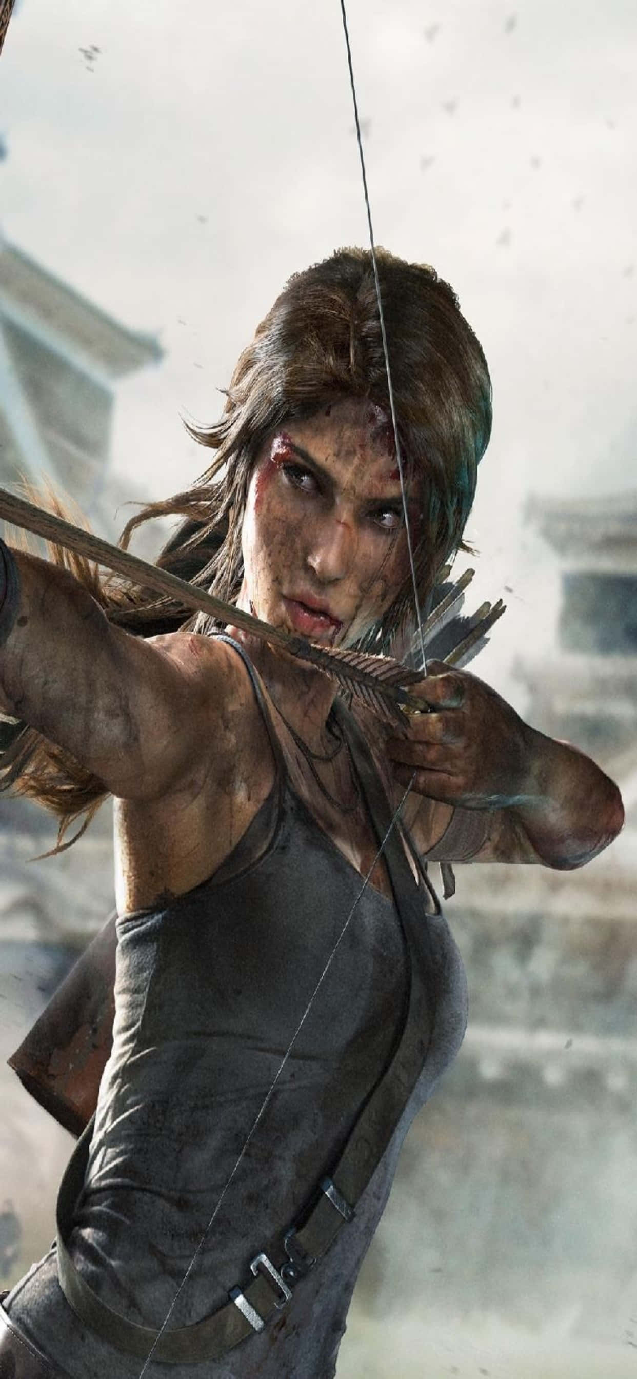 Et kraftfuldt eventyr venter: Udforsk de skjulte skatte i Rise of the Tomb Raider med din iPhone Xs Max! Wallpapers