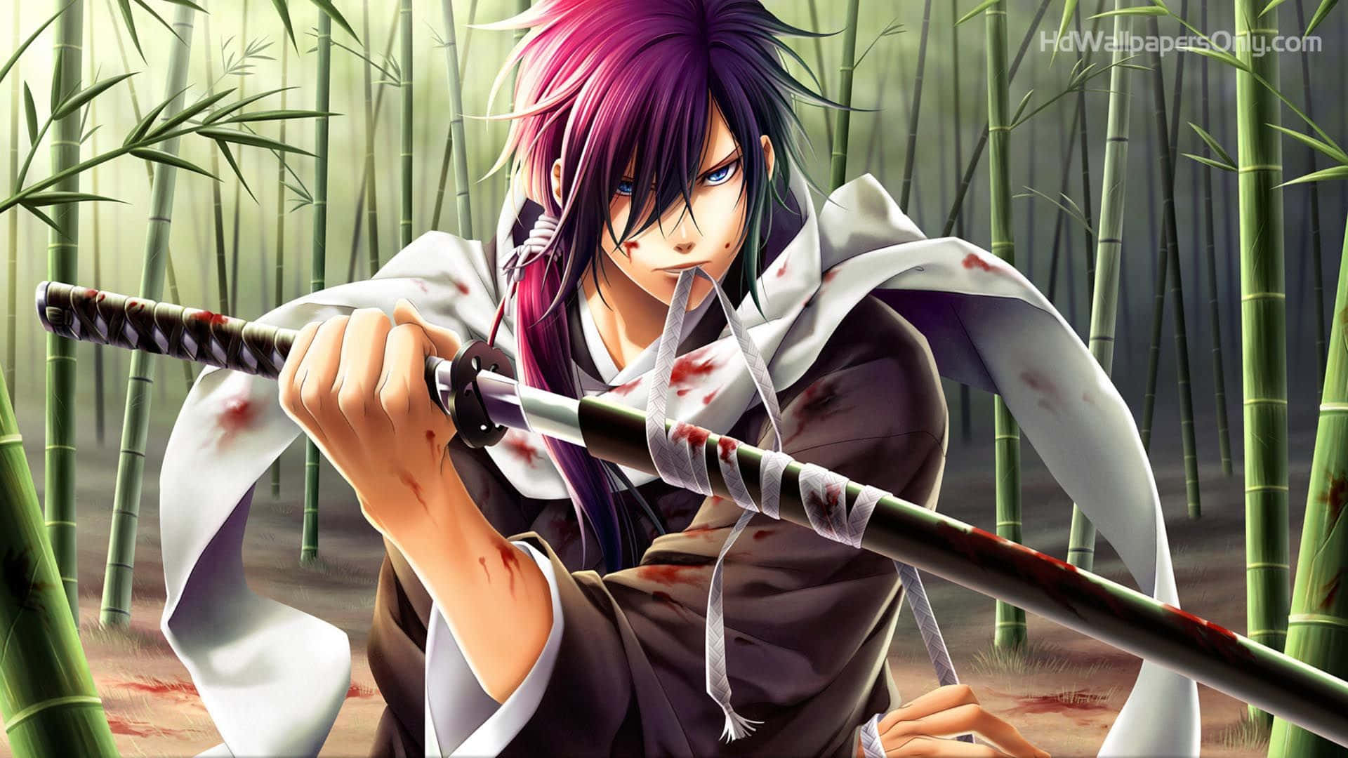 Et levende manga-bylandskabspanorama. Wallpapers