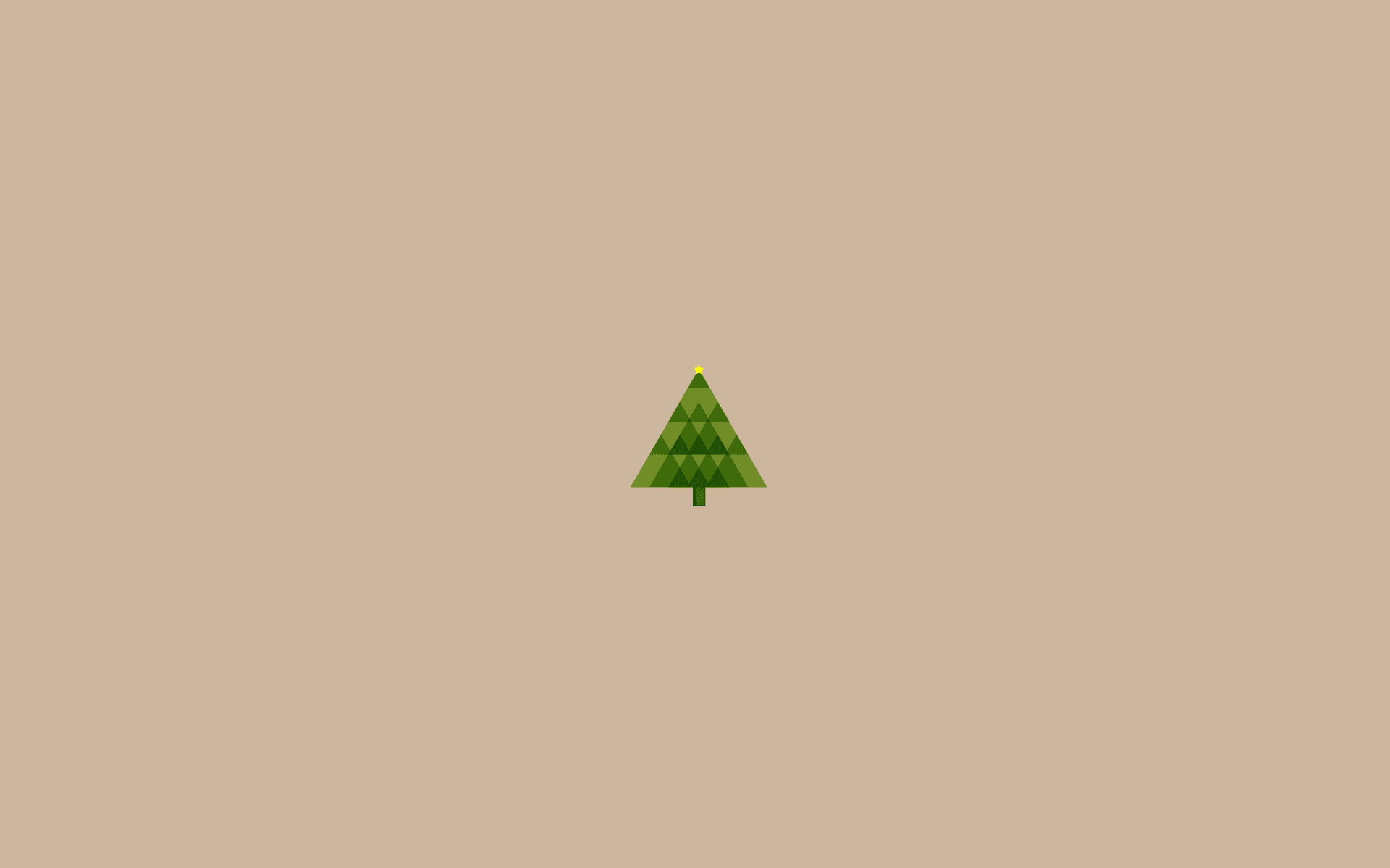 et lille juletræ på en beige baggrund Wallpapers