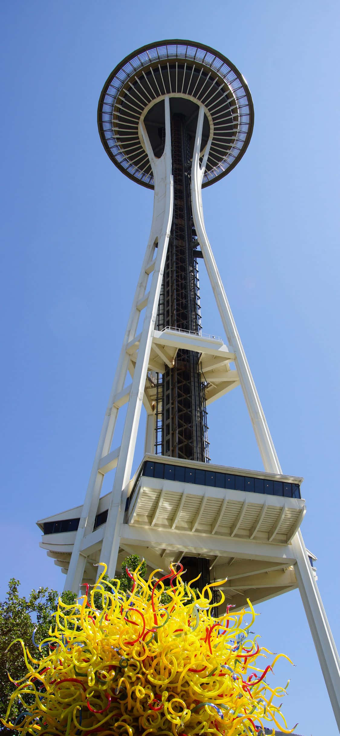 Et luftfoto af Seattle set fra iPhone X Wallpapers