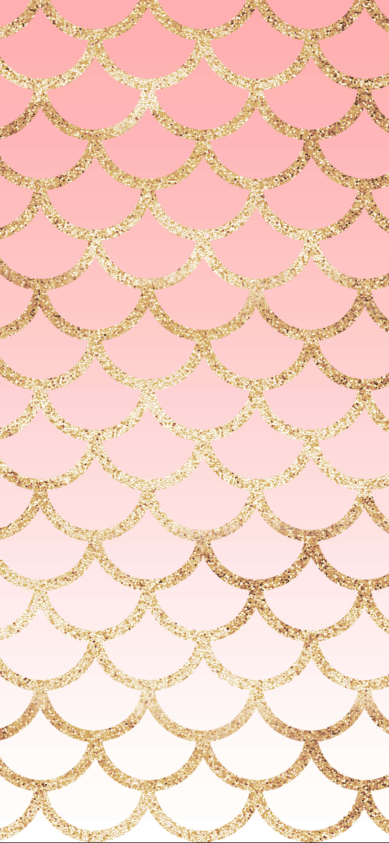 et lyserødt og guld fiskeskælmønster tapet Wallpapers