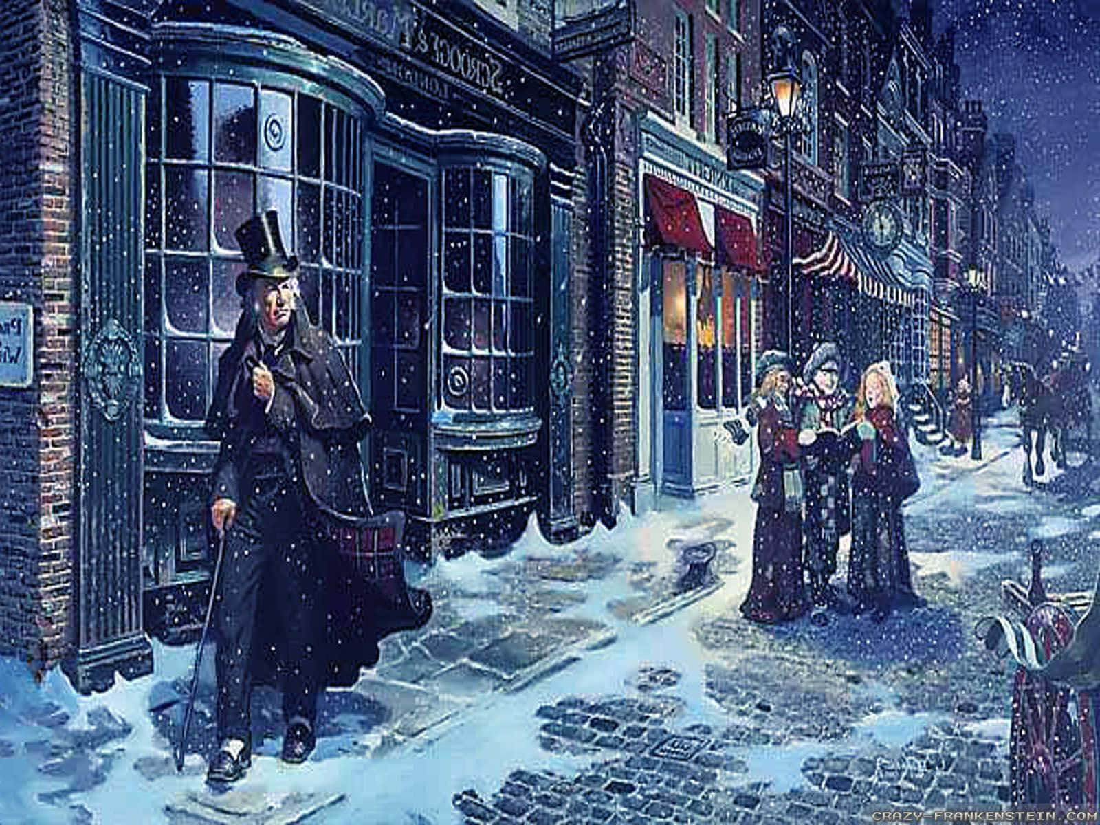 et maleri af en mand i hat og en kvinde i frakke Wallpapers