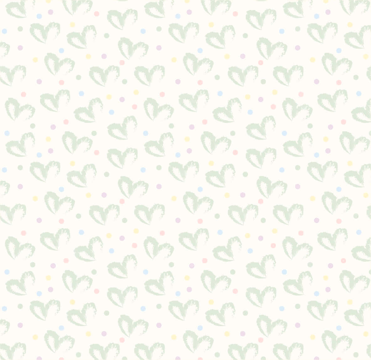 et mønster af hjerter i grønt og hvidt Wallpapers