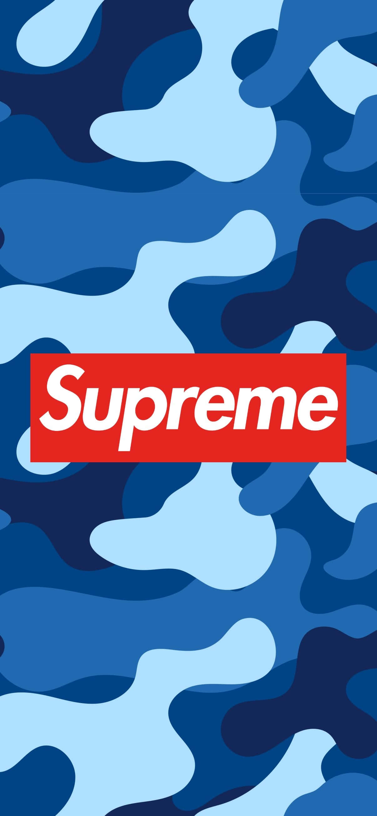 Et nærbillede af et stilfuldt blåt BAPE Camo print. Wallpapers
