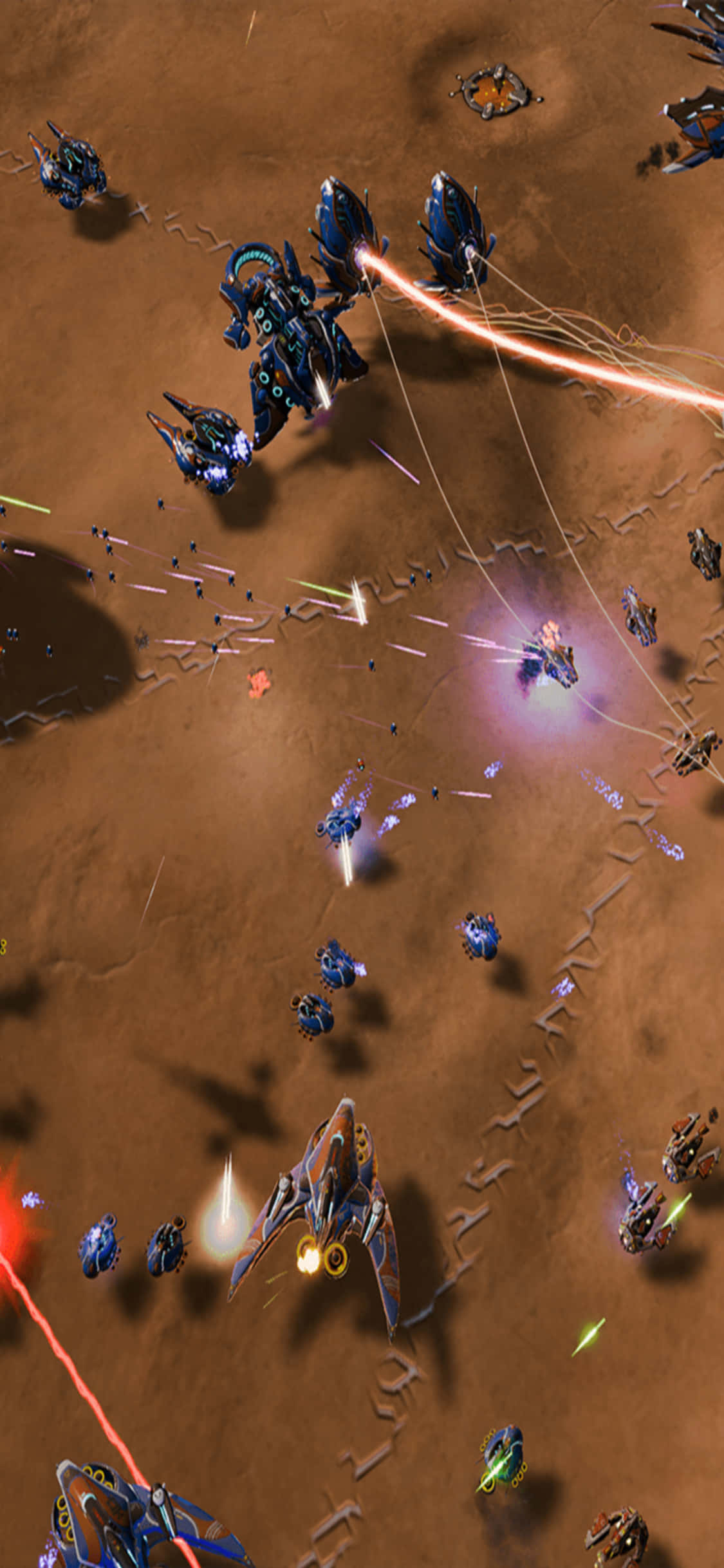 Et naturskønt udsyn over landskabet i Ashes of the Singularity, fanget fra iPhone X. Wallpapers