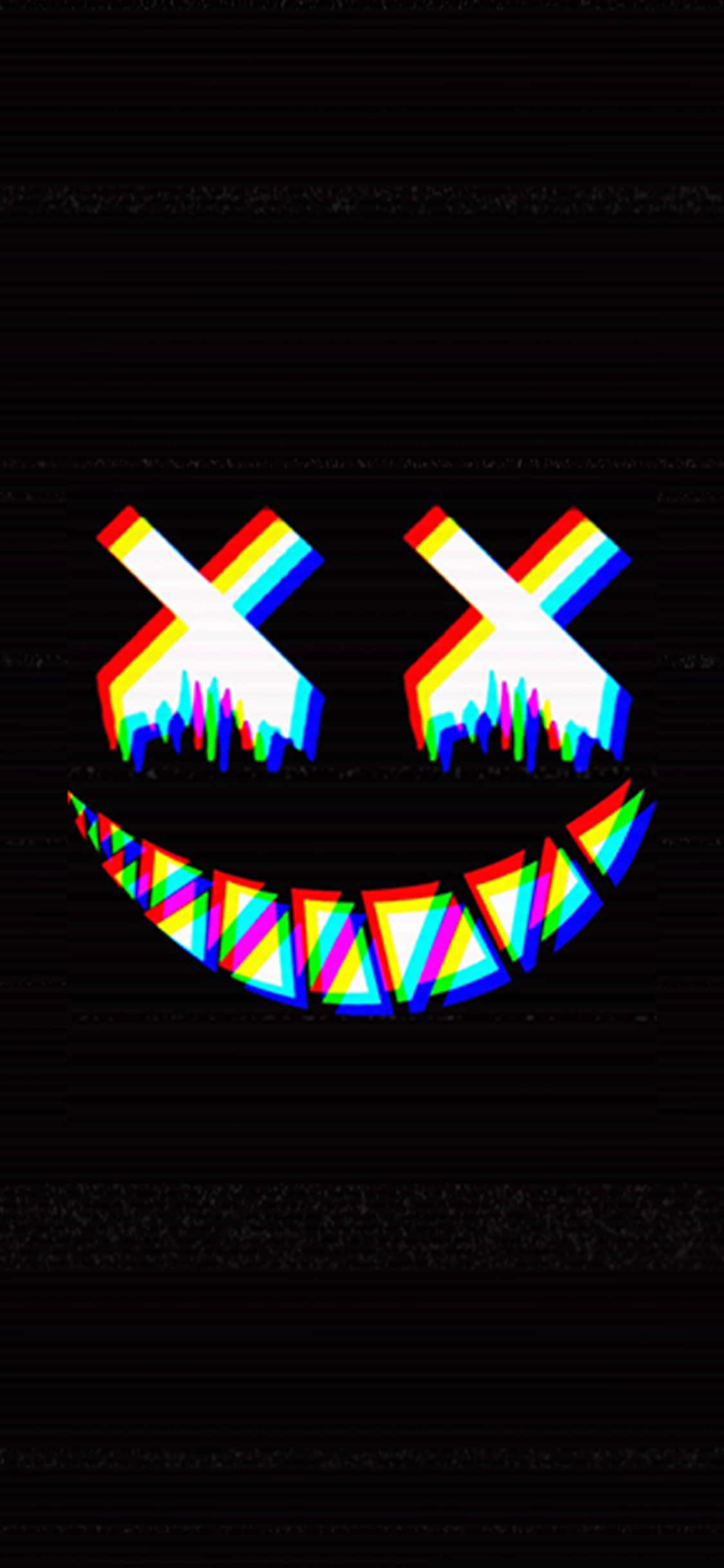 et regnbuefarvet ansigt med et regnbuefarvet smil Wallpapers