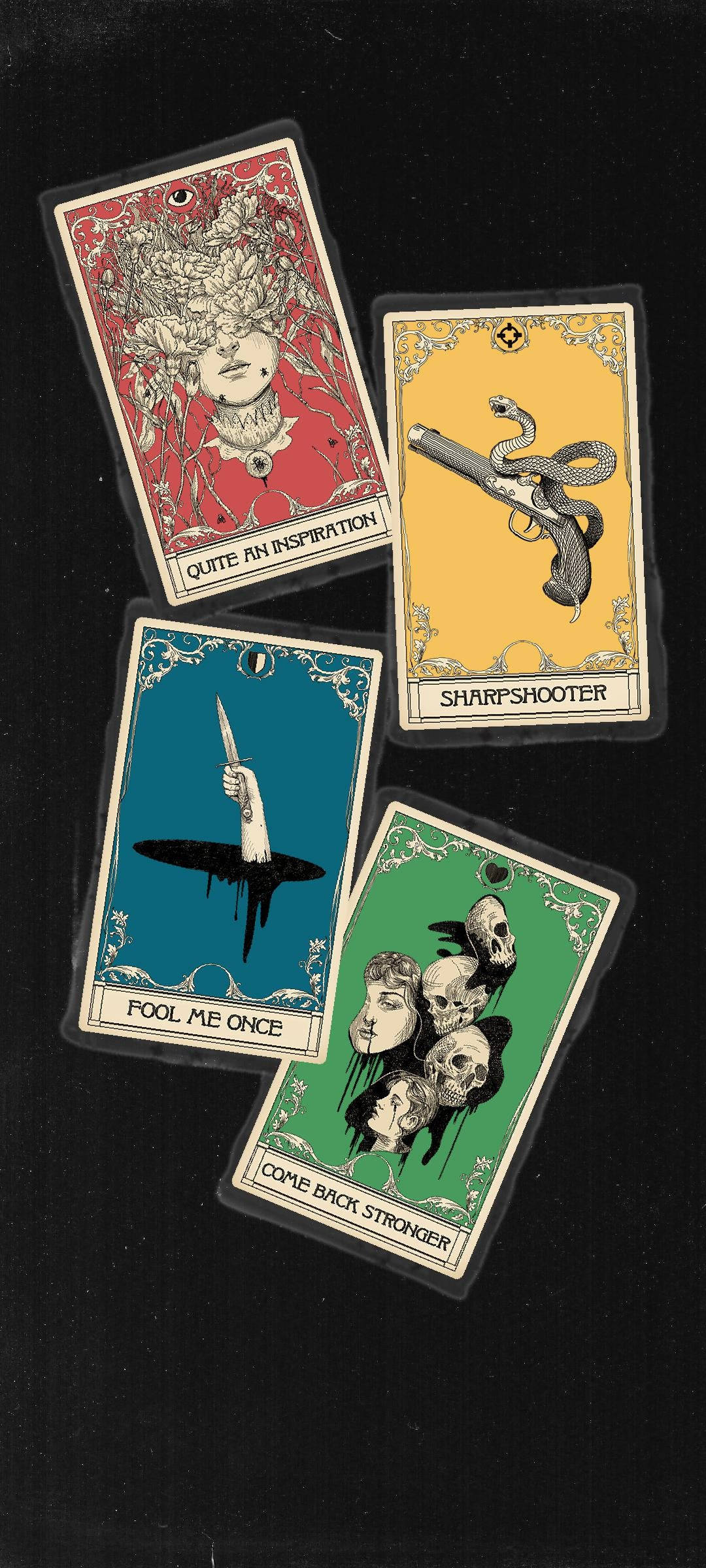et sæt tarotkort med forskellige billeder Wallpapers