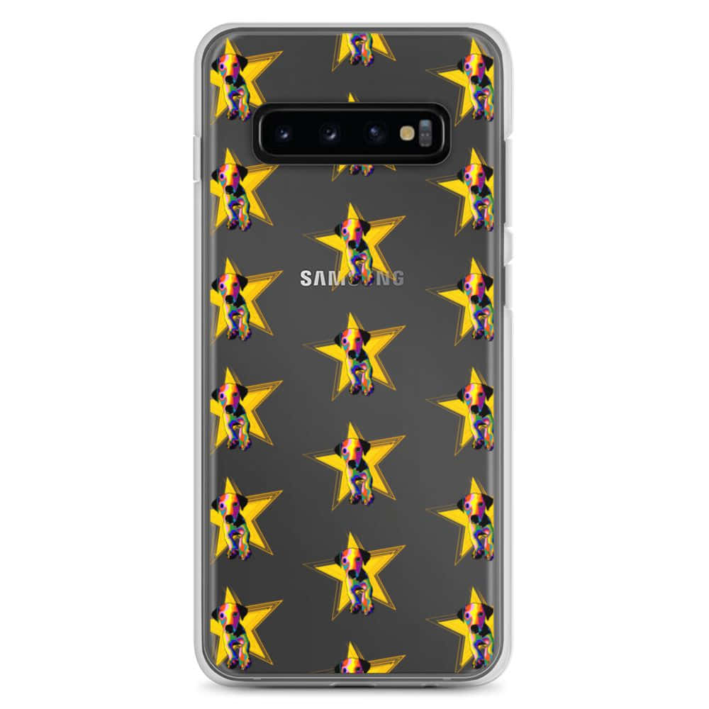 et Samsung Galaxy S10 cover med et gult stjernemønster Wallpapers