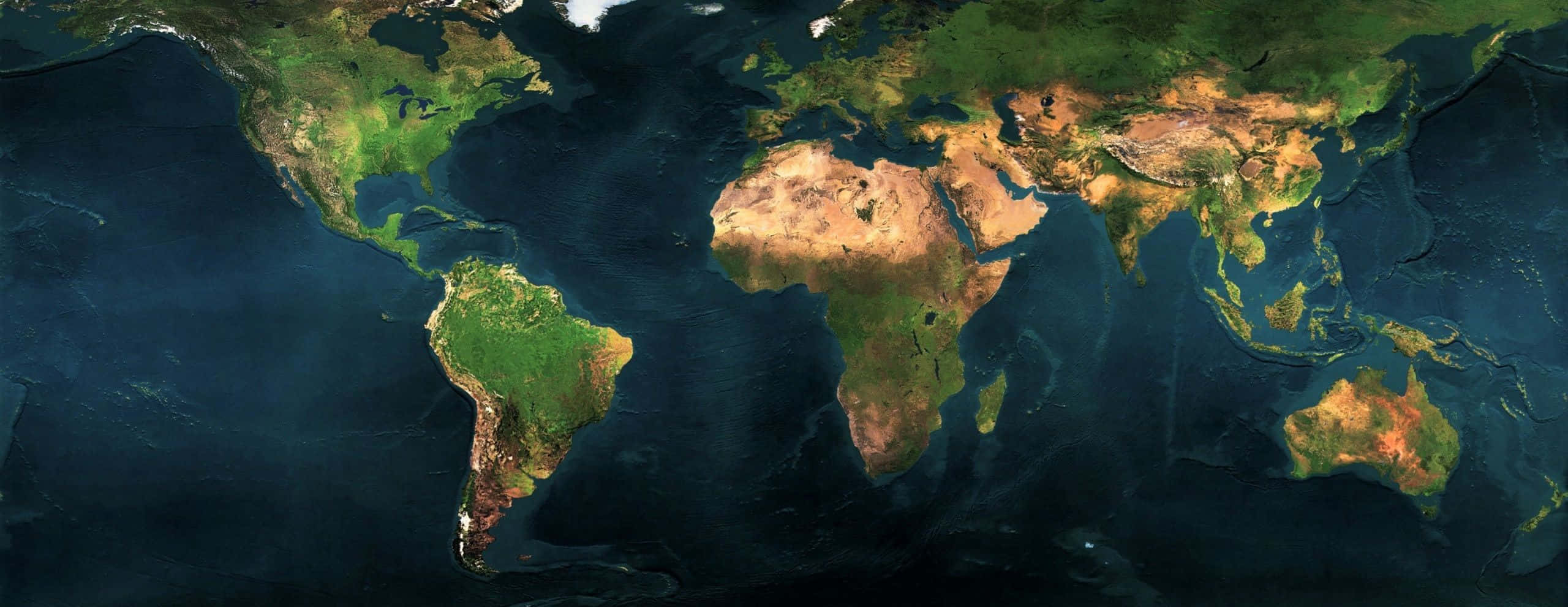 Et satellitbillede af verden Wallpapers