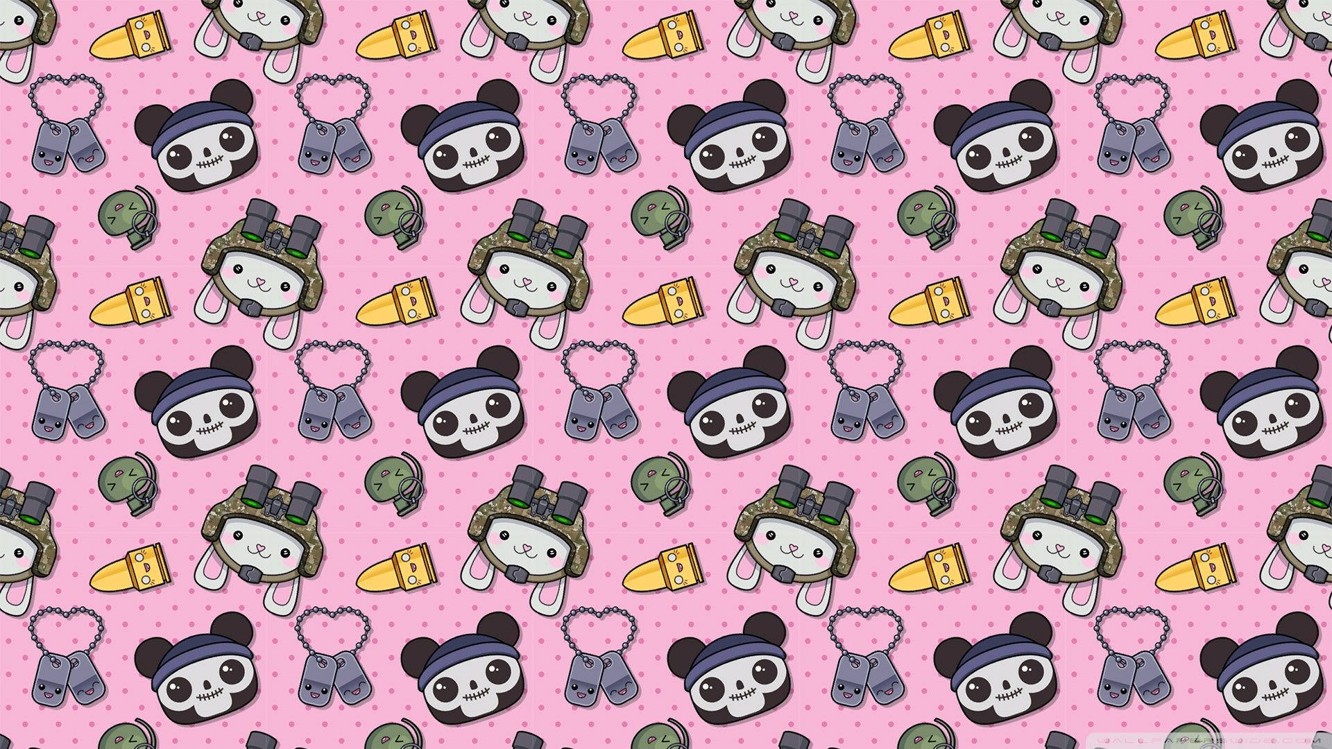 Et sødt Kawaii soldatmønster Wallpapers