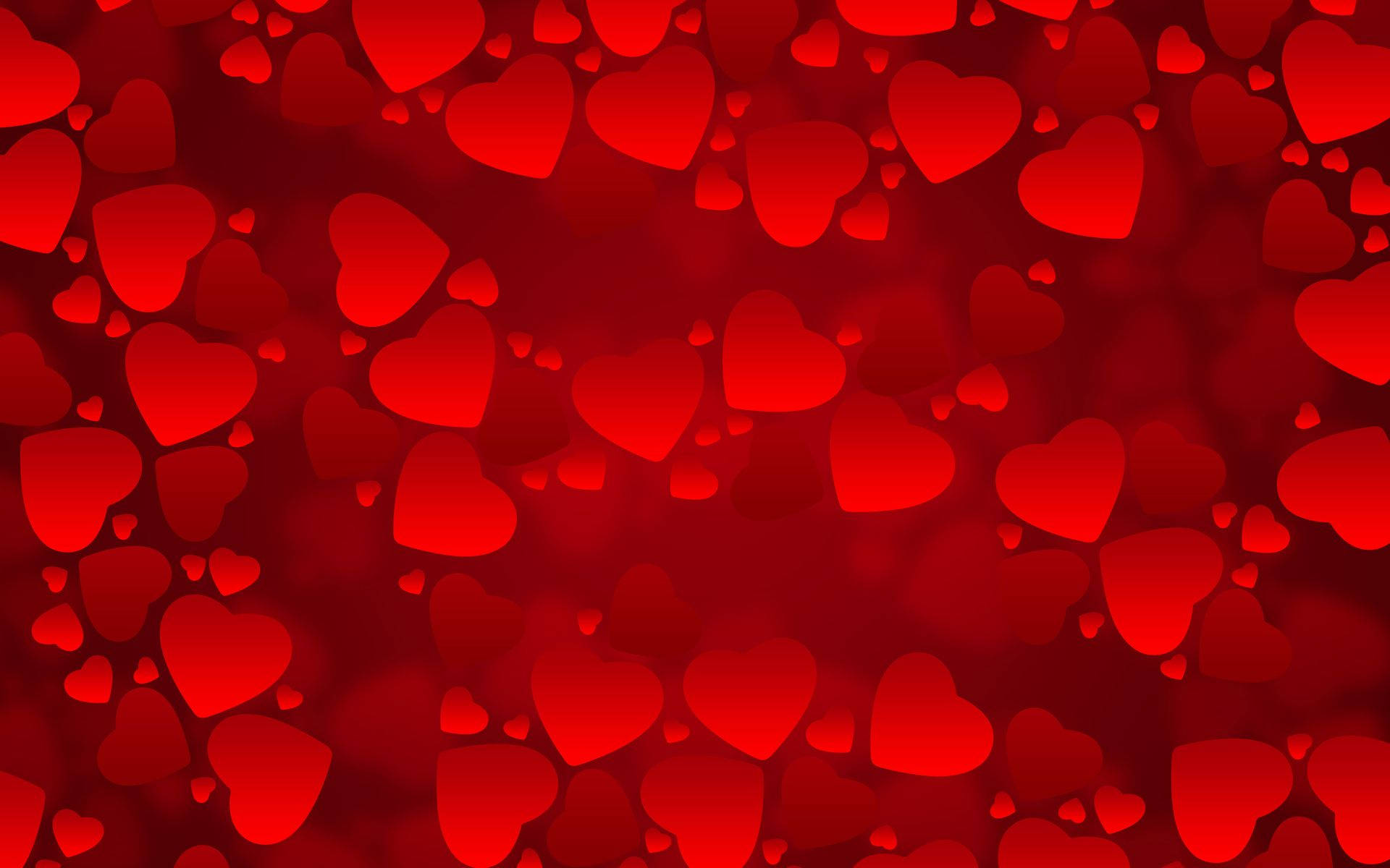Et smukt, abstrakt design af 3D-hjerter Wallpapers