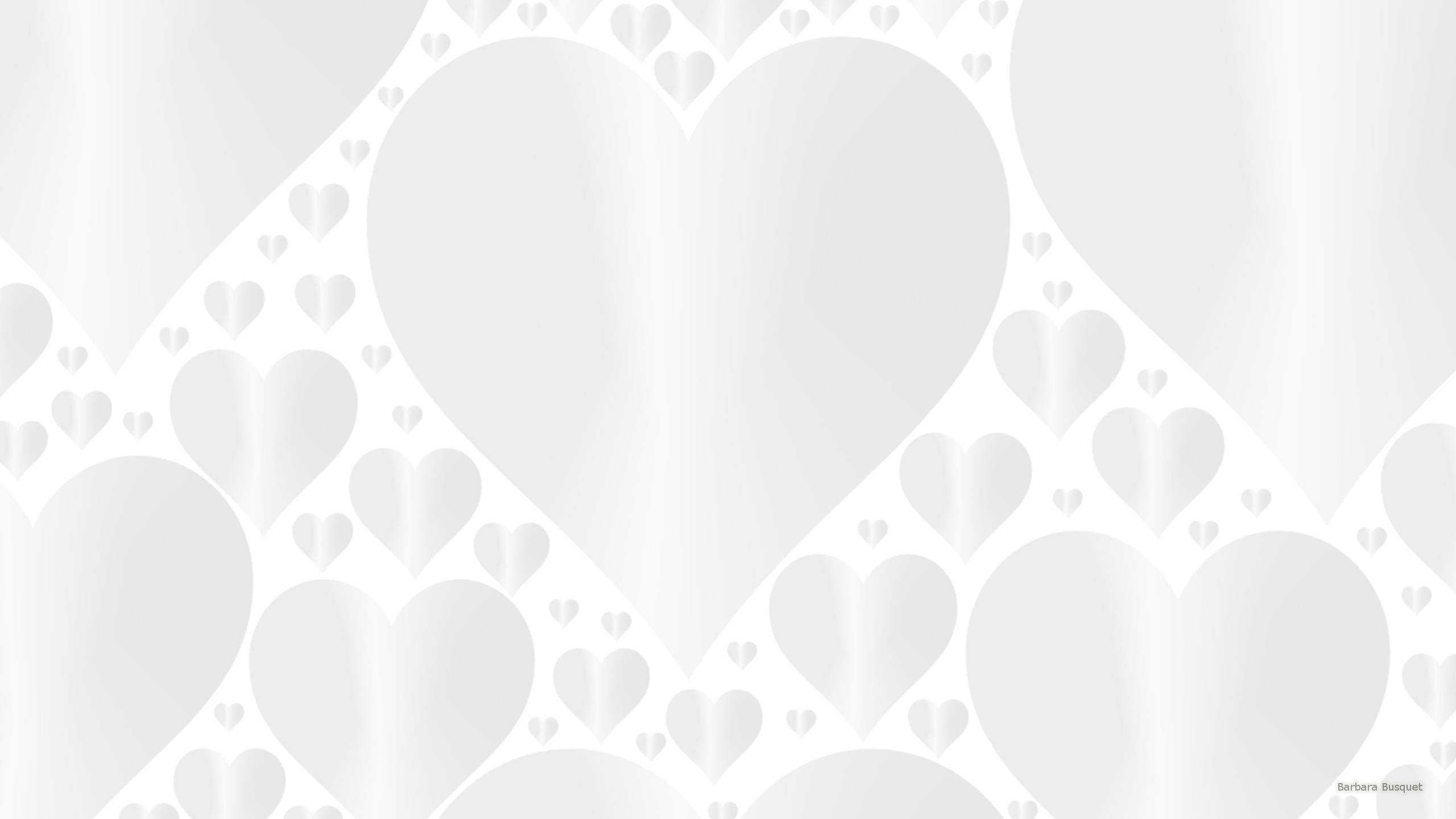 Et smukt hvidt hjerte i blødt lys Wallpapers
