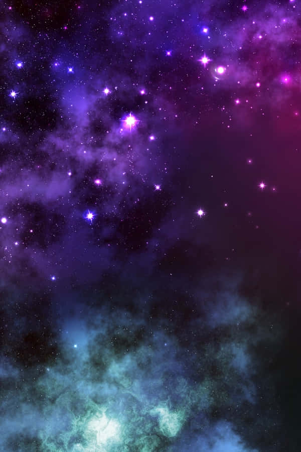 Et smukt landskab malet i blåt Wallpapers