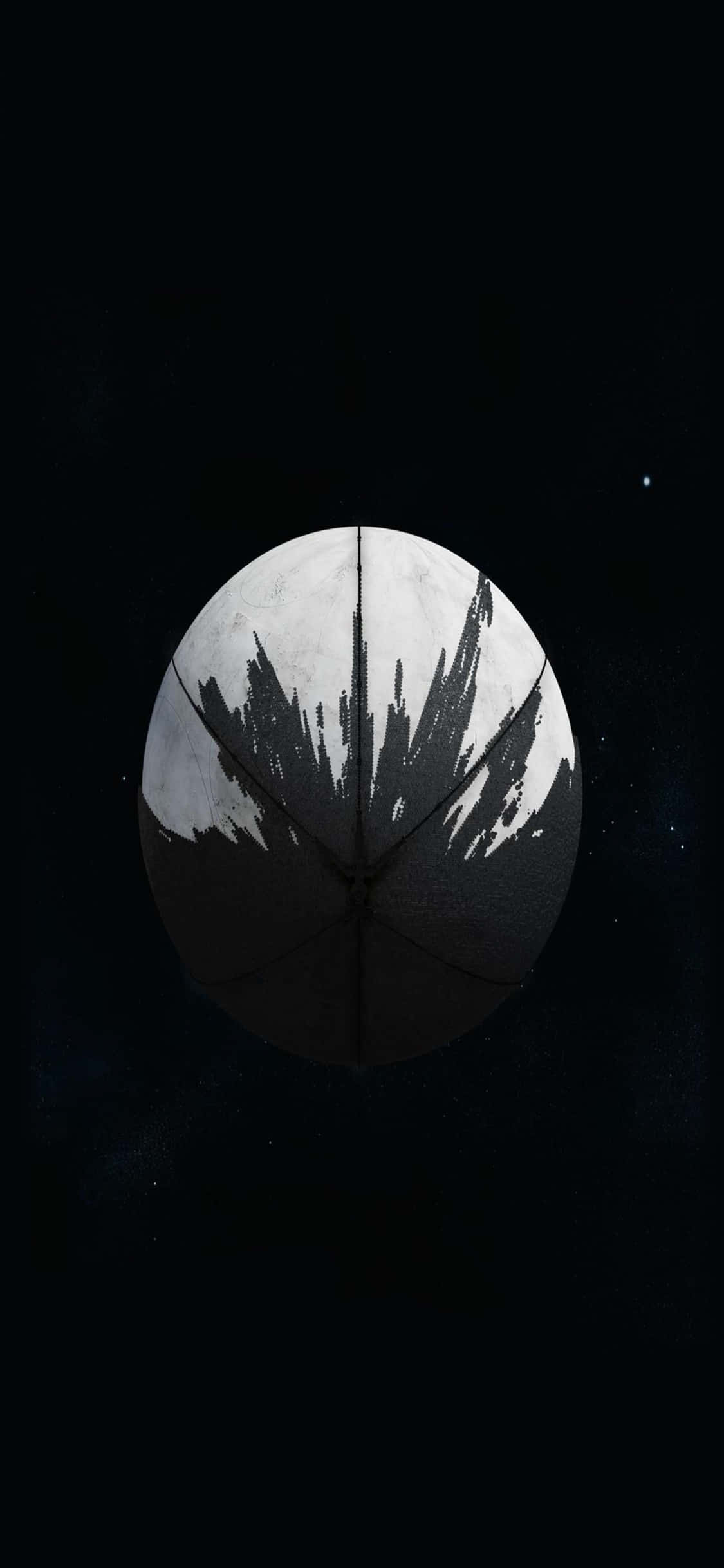 et sort-hvidt billede af et rumskib på himlen Wallpapers