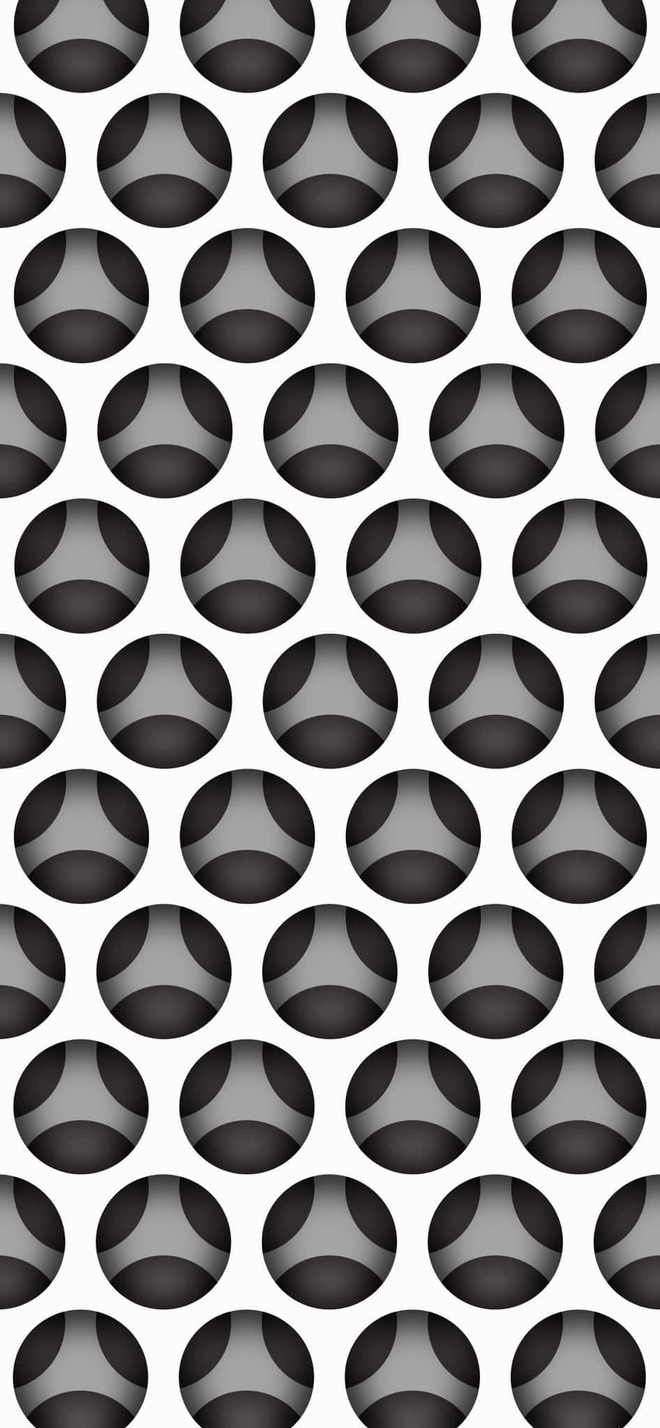 et sort-hvidt mønster med mange cirkler Wallpapers
