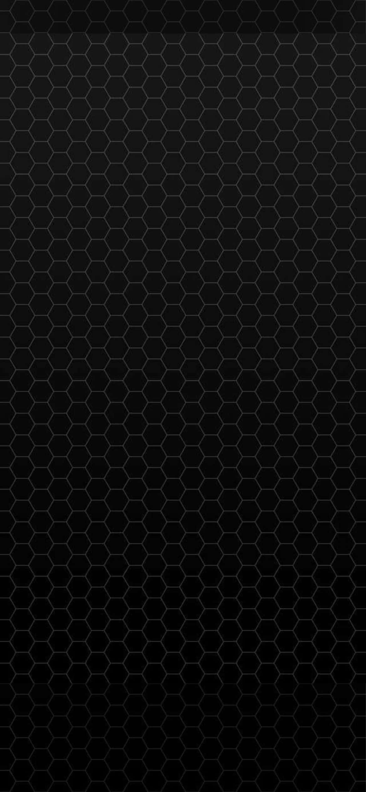 et sort sekskantet mønster på en sort baggrund Wallpapers