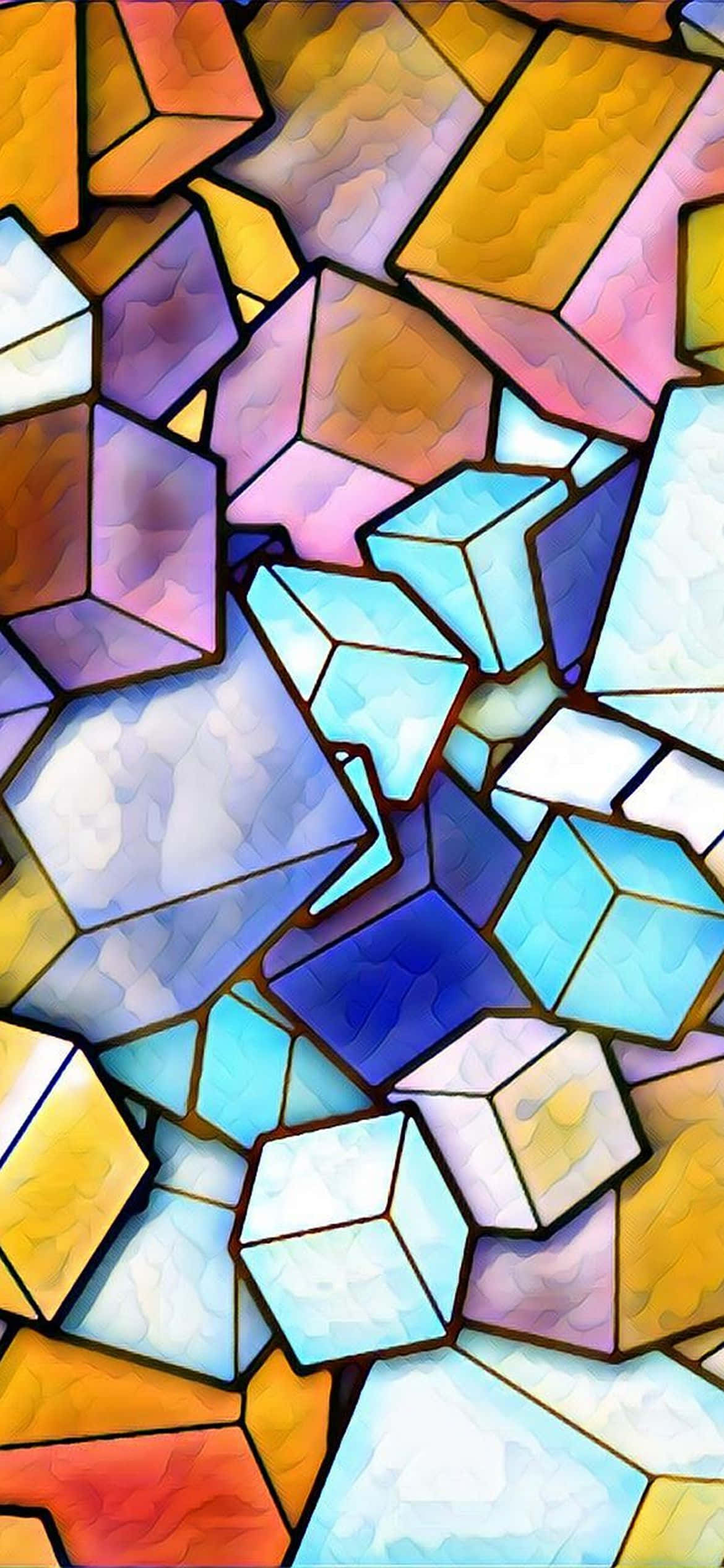Et storslået landskab med en blå himmel fyldt med lette skyer og hvide bjergtoppe Wallpapers